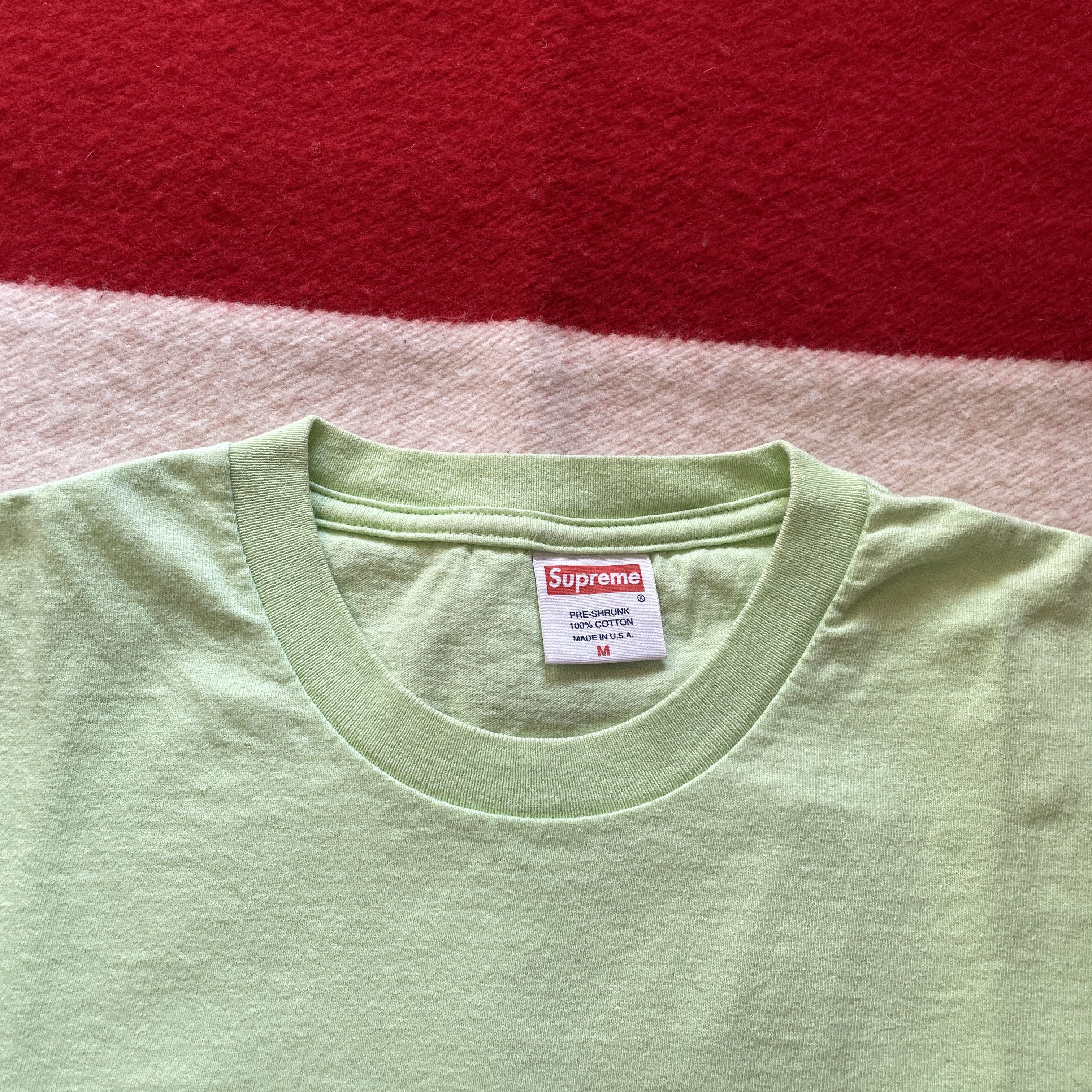 Supreme Supreme - LIME GREEN / BLUE BOX LOGO Tee Shirt | Size M 2006 Size US M / EU 48-50 / 2 - 7 Thumbnail