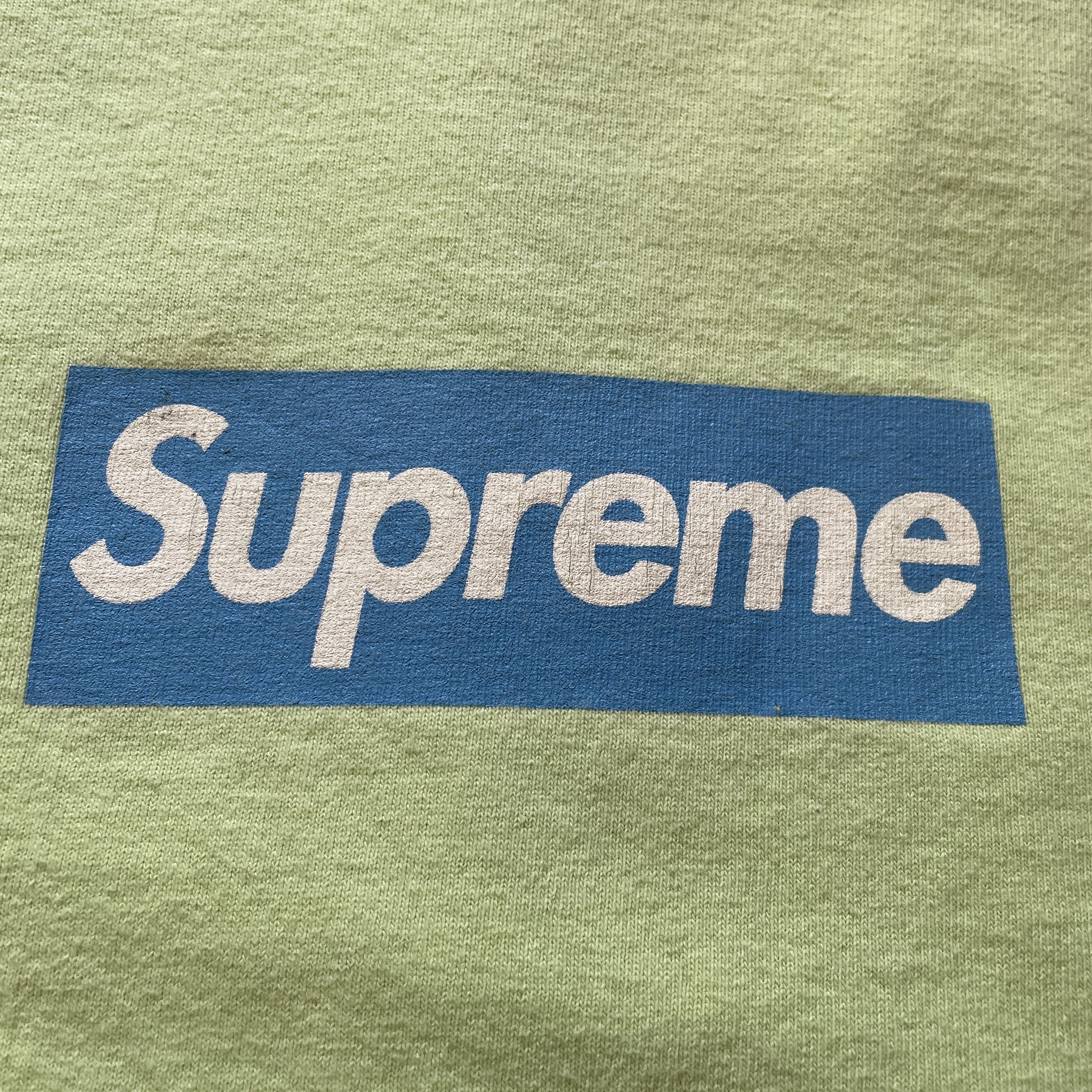 Supreme Supreme - LIME GREEN / BLUE BOX LOGO Tee Shirt | Size M 2006 Size US M / EU 48-50 / 2 - 1 Thumbnail