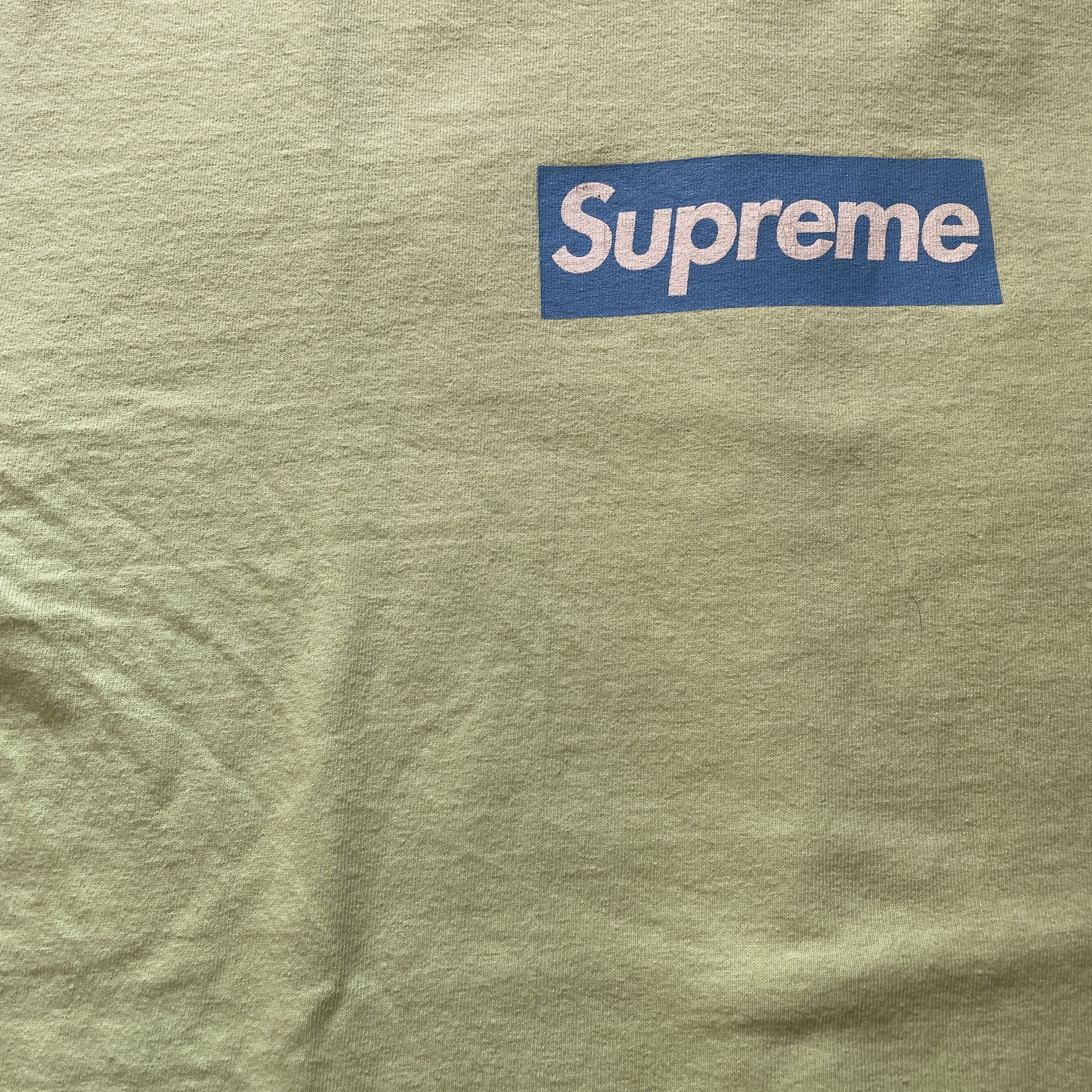 Supreme Supreme - LIME GREEN / BLUE BOX LOGO Tee Shirt | Size M 2006 Size US M / EU 48-50 / 2 - 3 Thumbnail