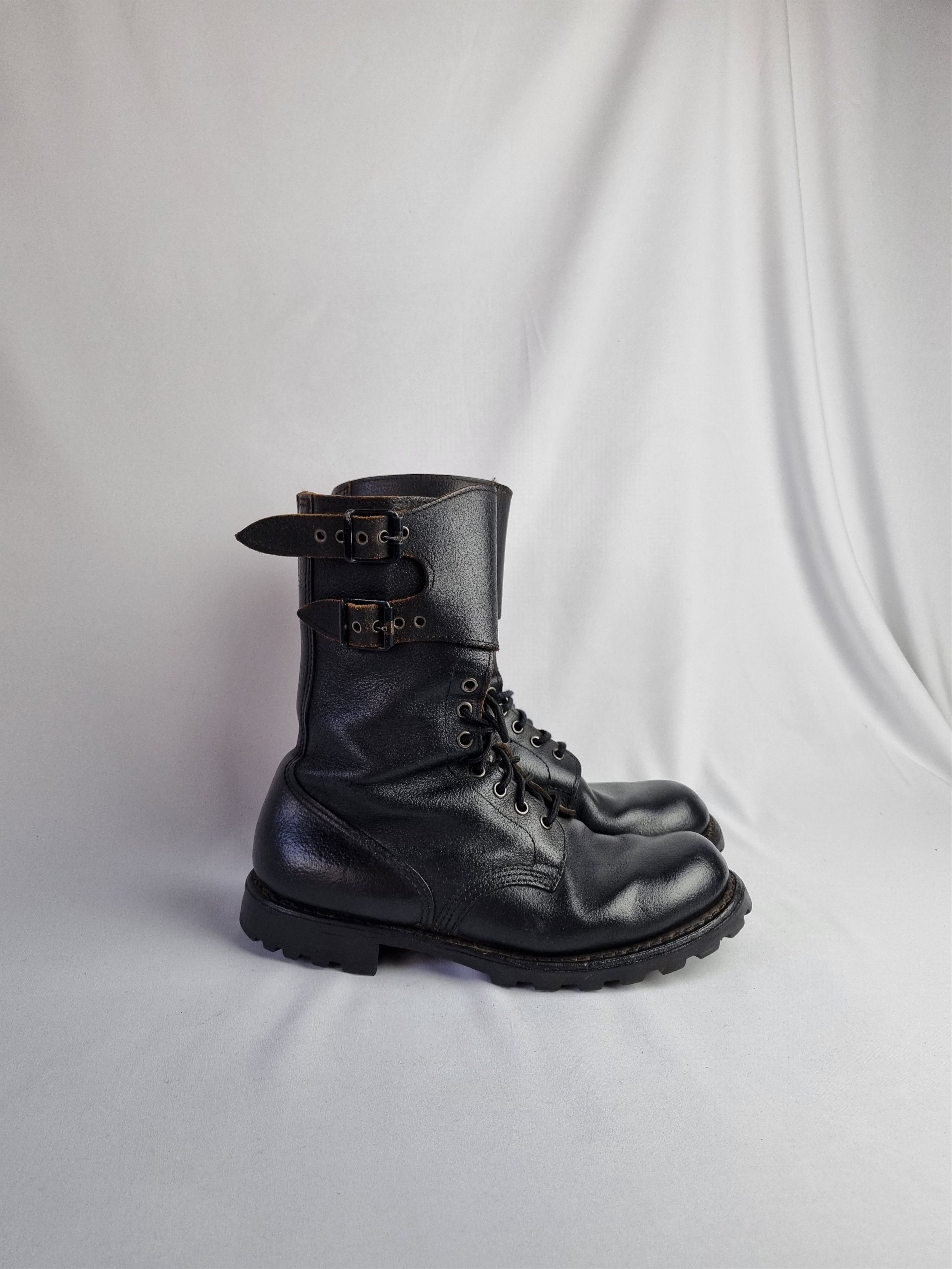 Japanese Brand × Vintage 70s Grenoble Leather Infantry Combat Boots France RickOwnes Size US 10.5 / EU 43-44 - 13 Thumbnail