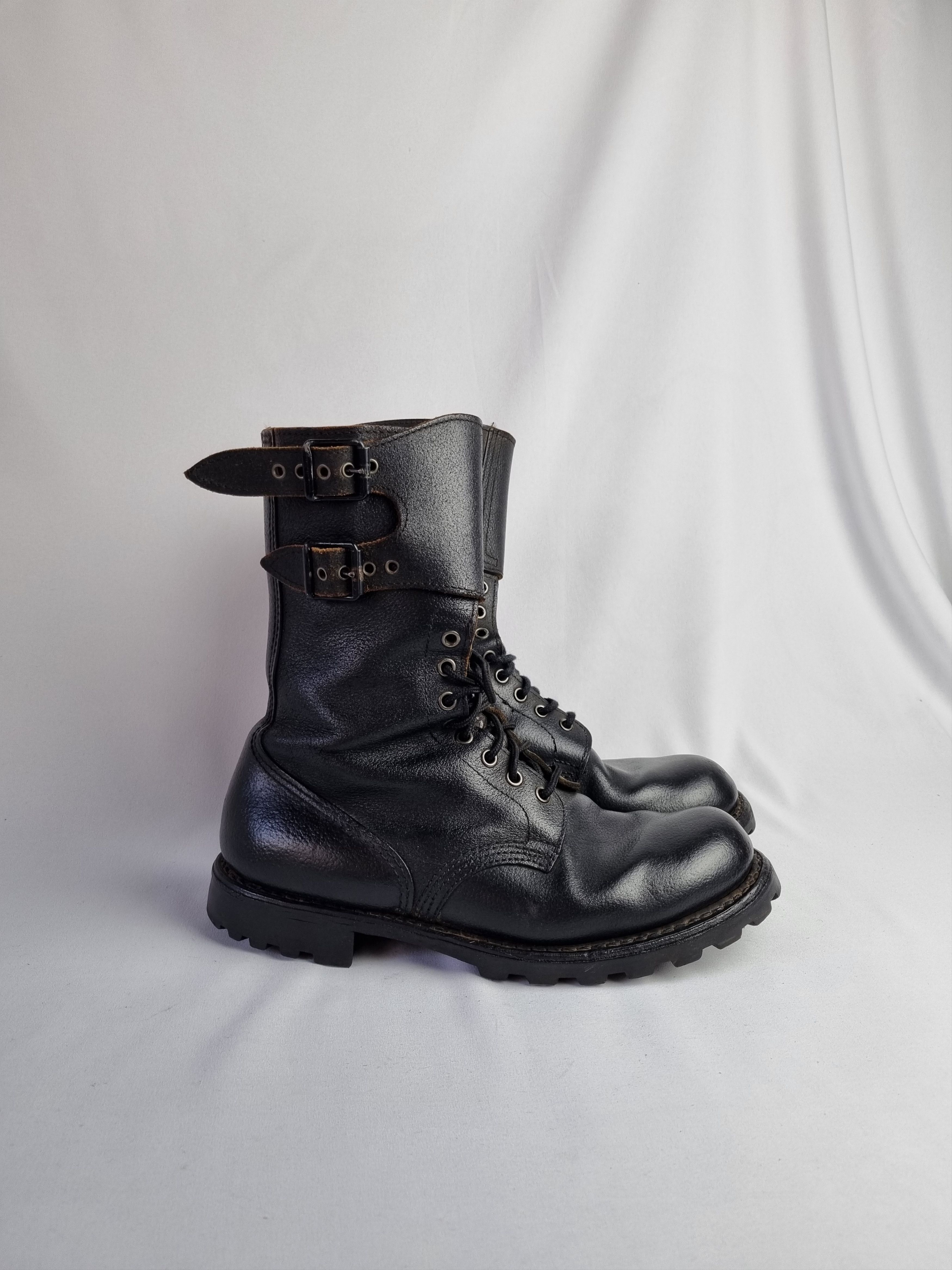 Japanese Brand × Vintage 70s Grenoble Leather Infantry Combat Boots France RickOwnes Size US 10.5 / EU 43-44 - 5 Thumbnail