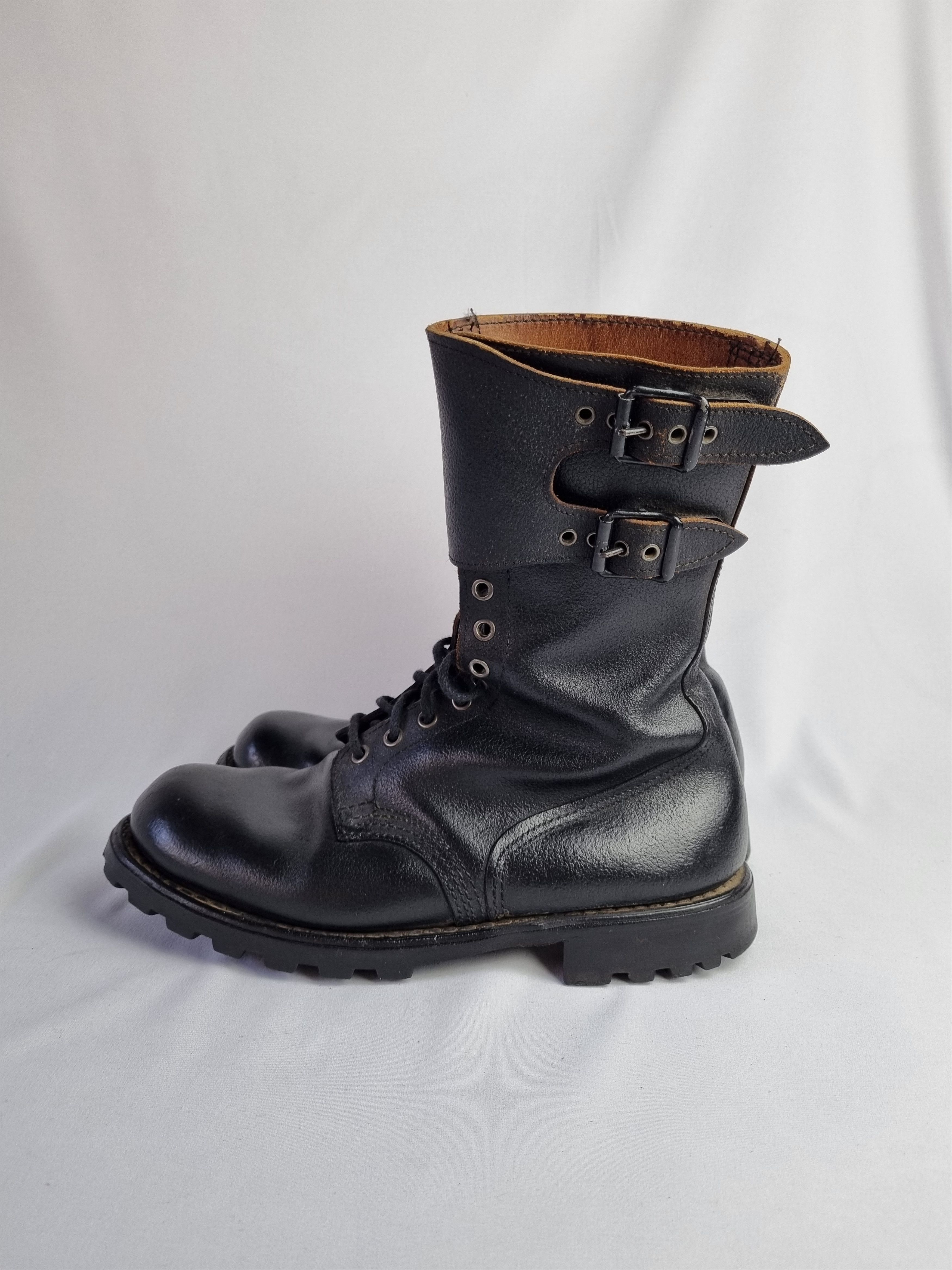 Japanese Brand × Vintage 70s Grenoble Leather Infantry Combat Boots France RickOwnes Size US 10.5 / EU 43-44 - 1 Thumbnail