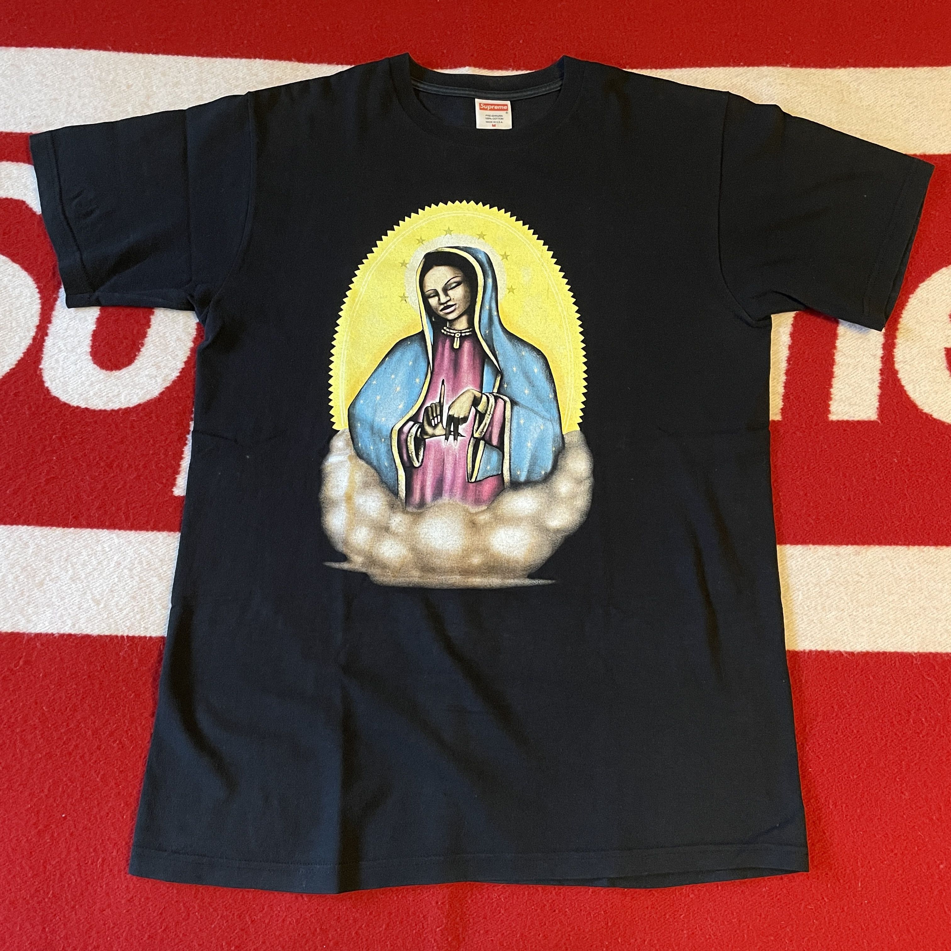 image of Supreme - Lady Of Guadalupe Virgin Mary Tee Shirt 2005 La in Black, Men's (Size Medium)
