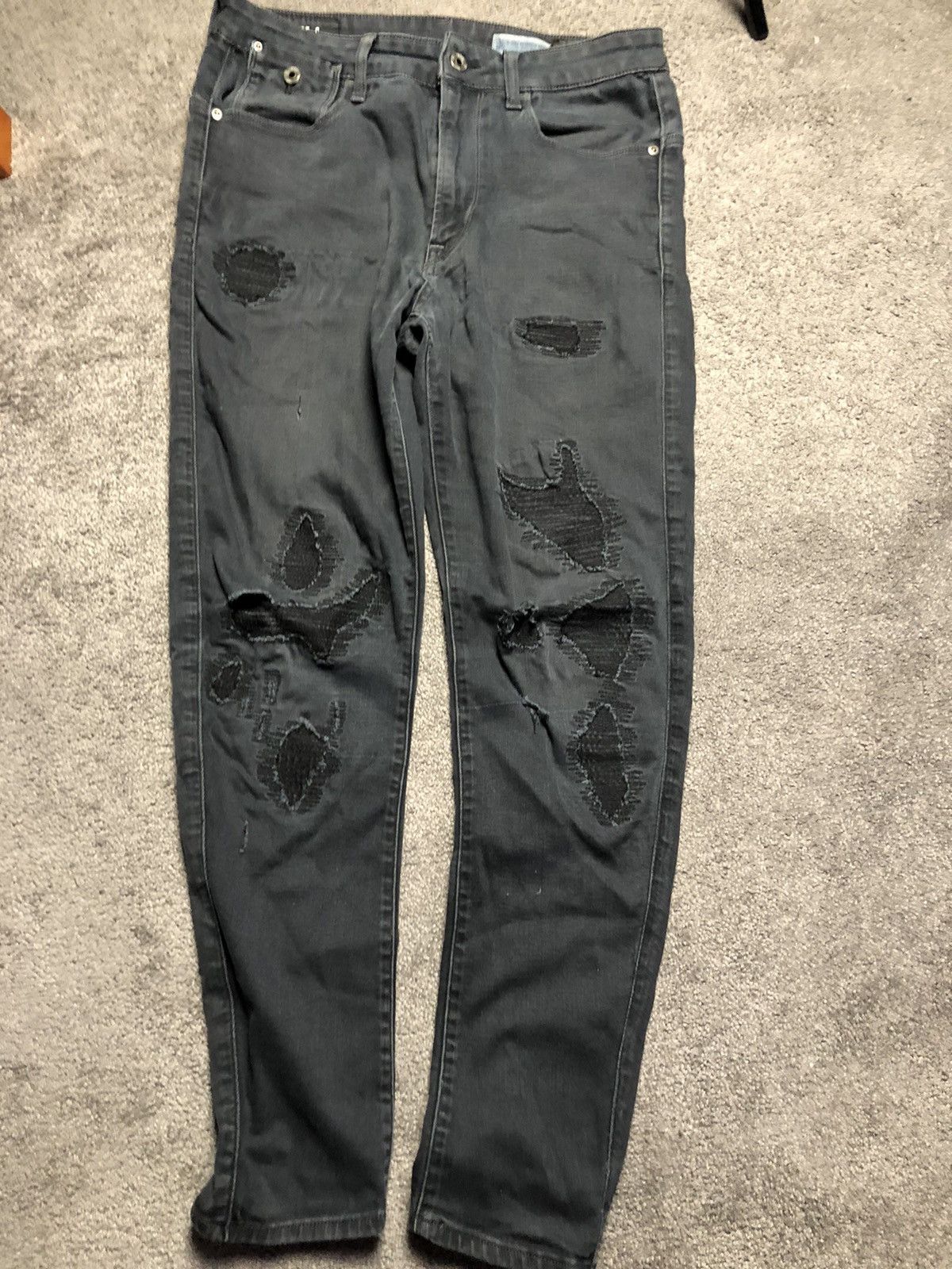 G-Star G star raw skinny distressed ripped type c denim jeans Size 31" - 1 Thumbnail