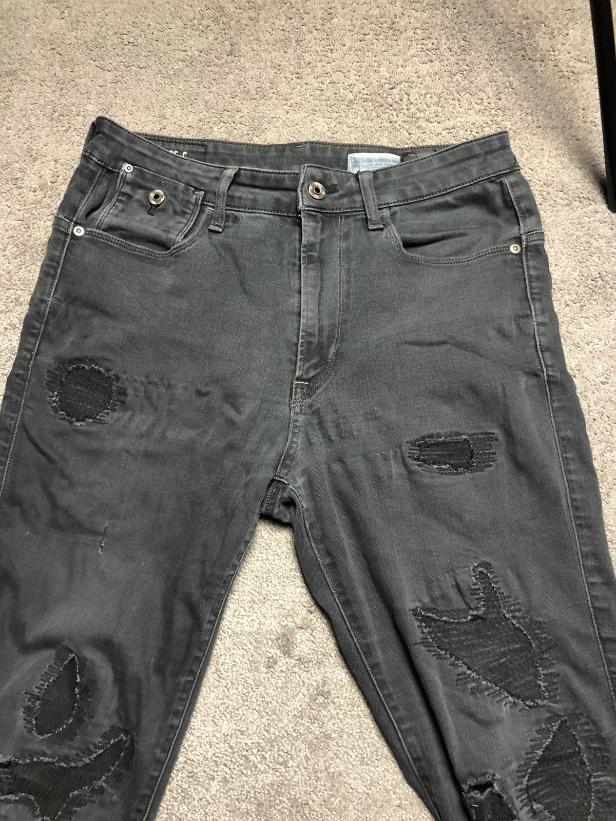 G-Star G star raw skinny distressed ripped type c denim jeans Size 31" - 3 Thumbnail