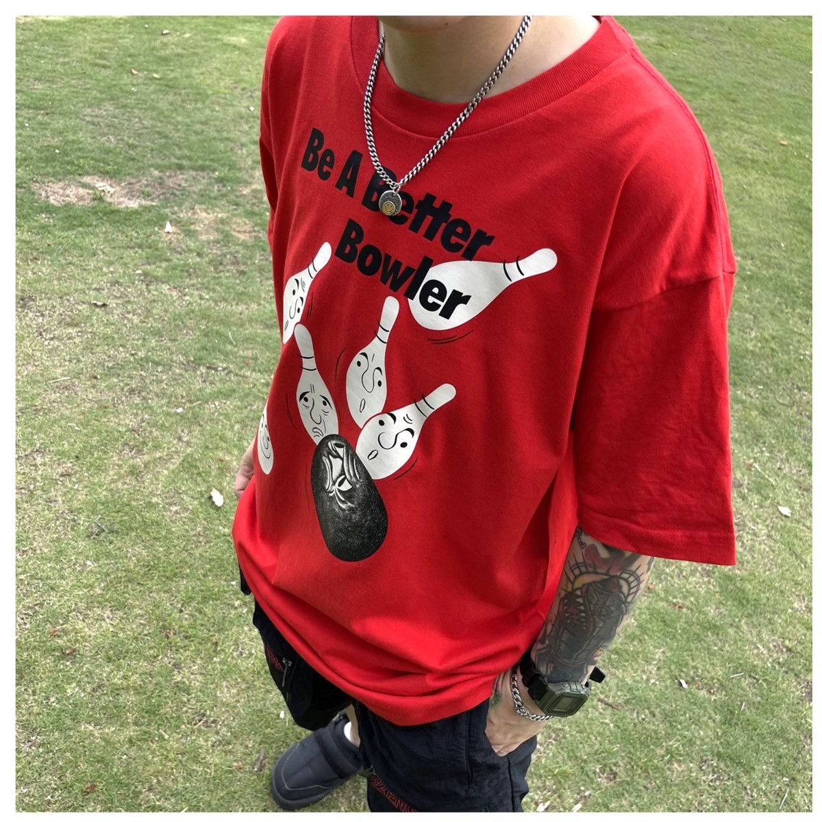 Japanese Brand × Vintage 100%cotton be a better bowler short sleeve shirt Size US L / EU 52-54 / 3 - 1 Thumbnail