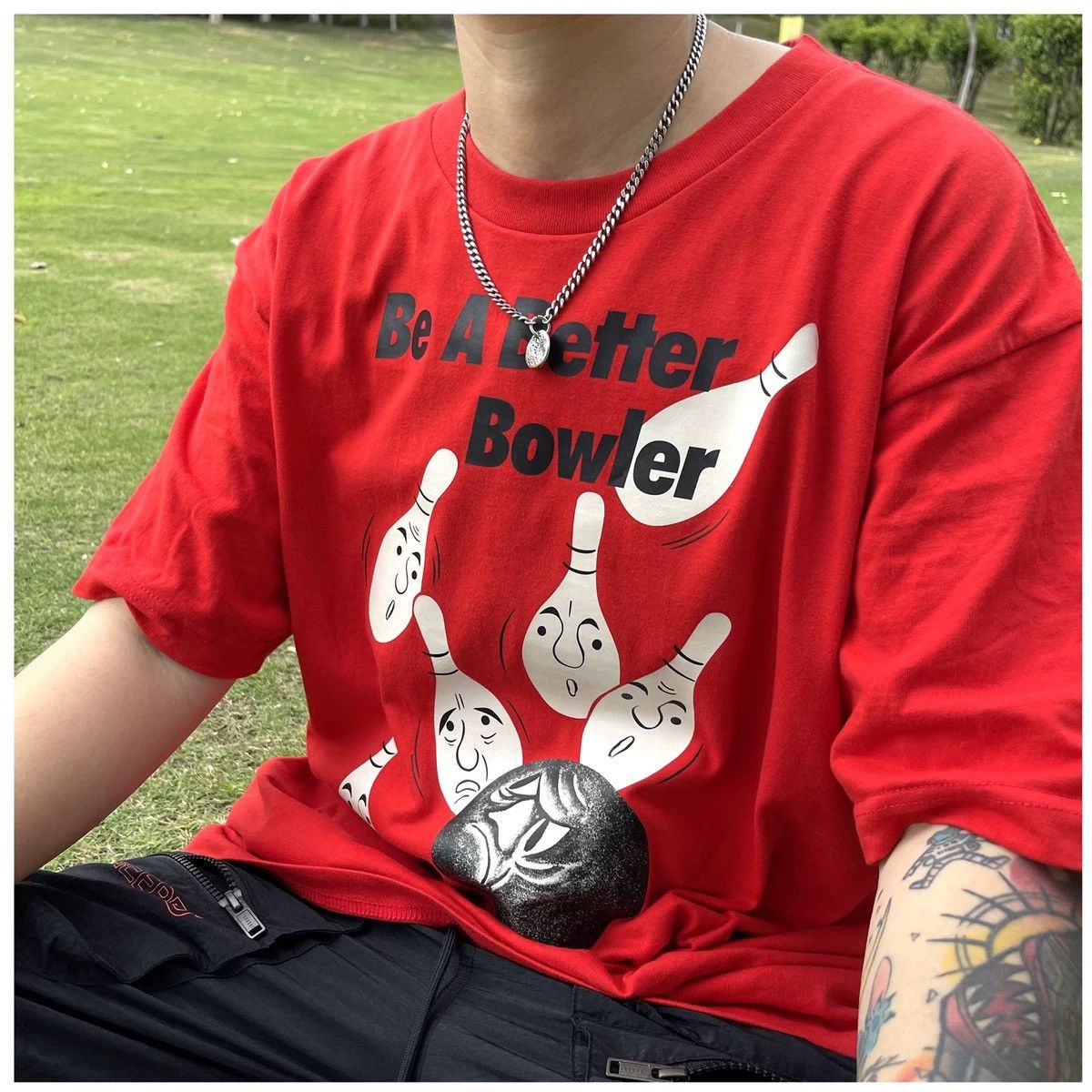 Japanese Brand × Vintage 100%cotton be a better bowler short sleeve shirt Size US L / EU 52-54 / 3 - 2 Thumbnail