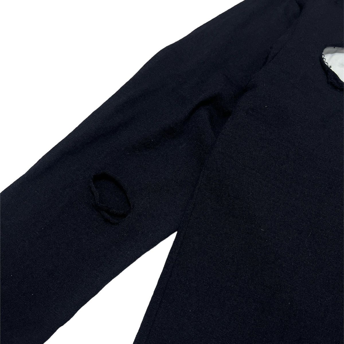 Comme des Garcons CdGH Turtleneck Distressed Wool Sweatshirt AD1996 Size US XL / EU 56 / 4 - 6 Thumbnail