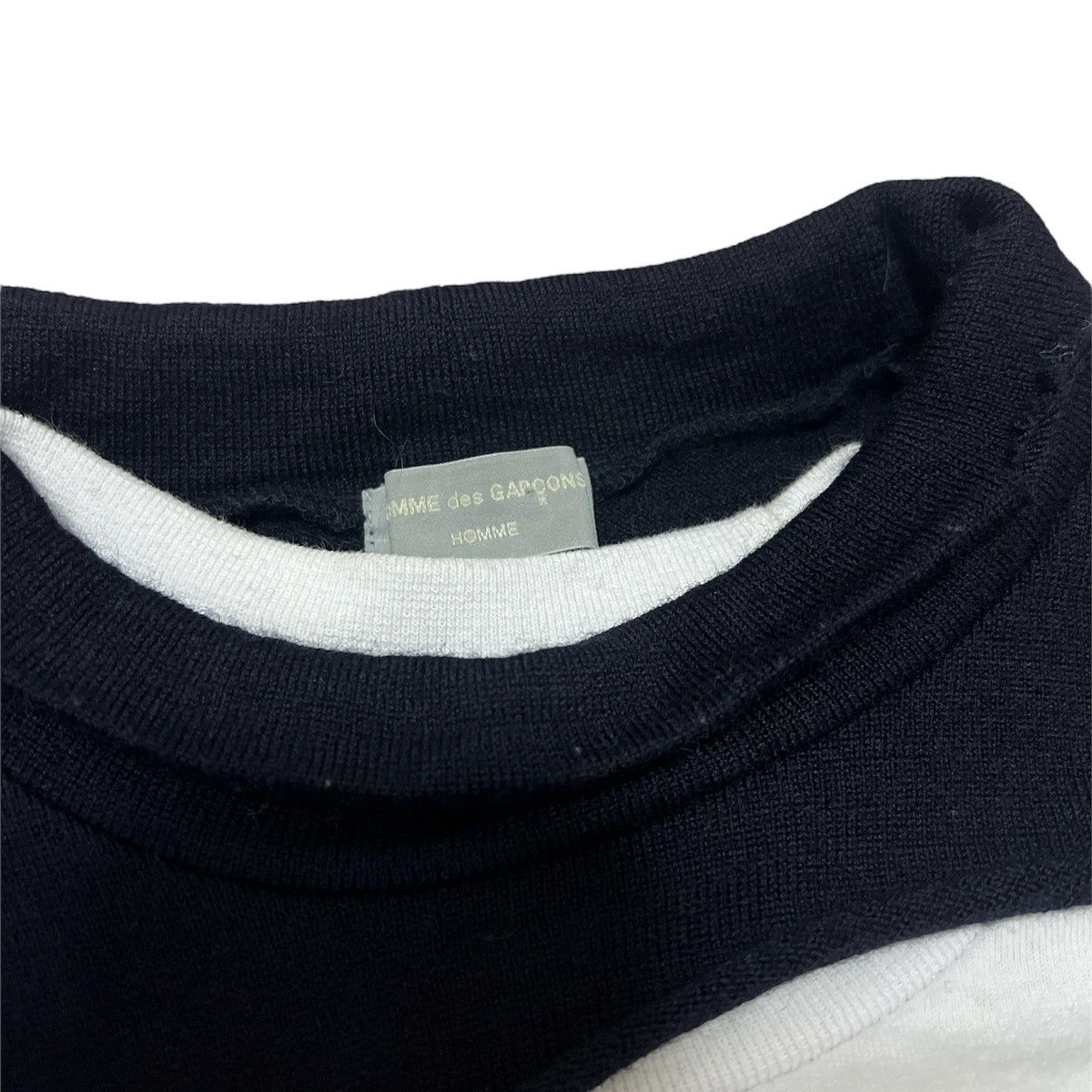 Comme des Garcons CdGH Turtleneck Distressed Wool Sweatshirt AD1996 Size US XL / EU 56 / 4 - 4 Thumbnail