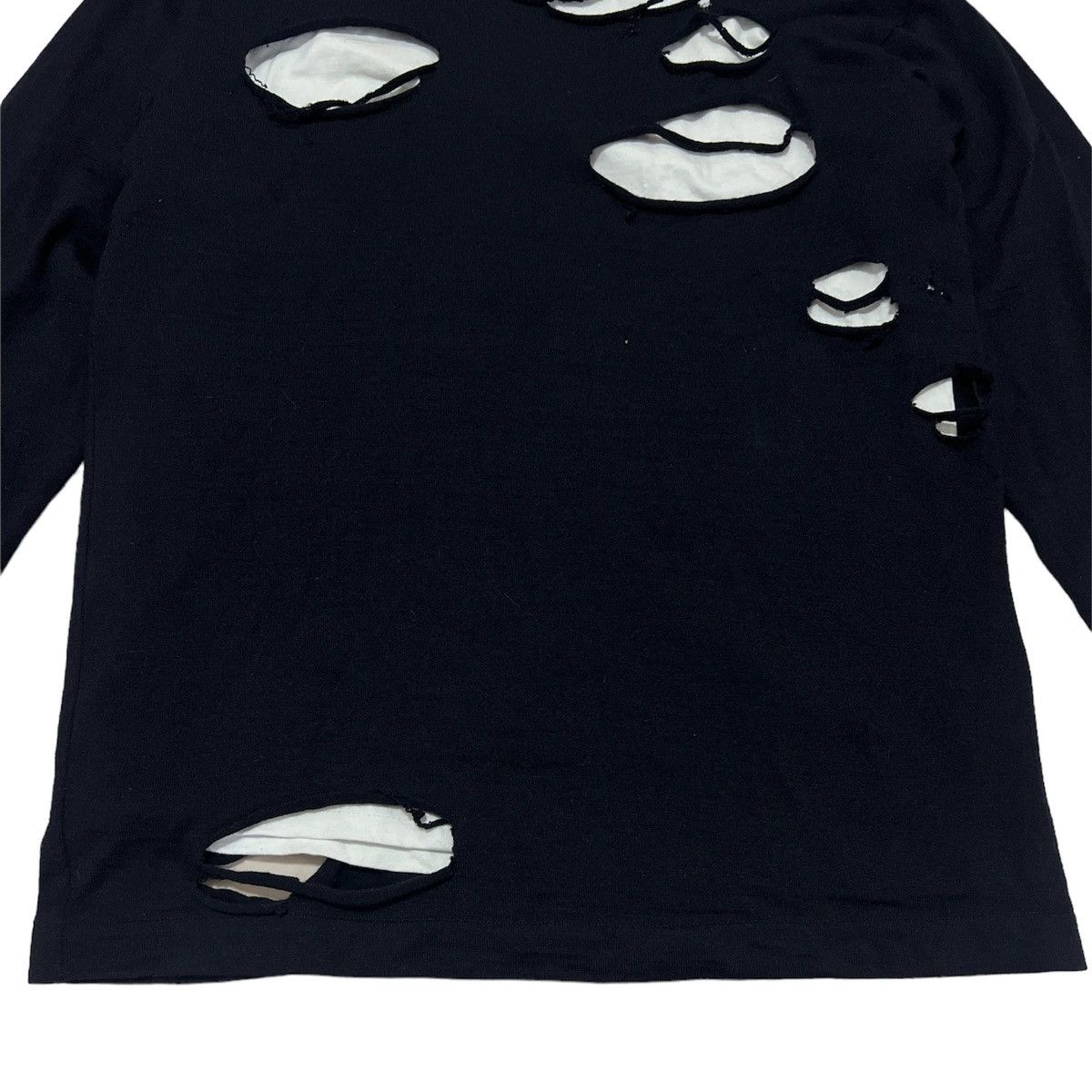 Comme des Garcons CdGH Turtleneck Distressed Wool Sweatshirt AD1996 Size US XL / EU 56 / 4 - 7 Thumbnail