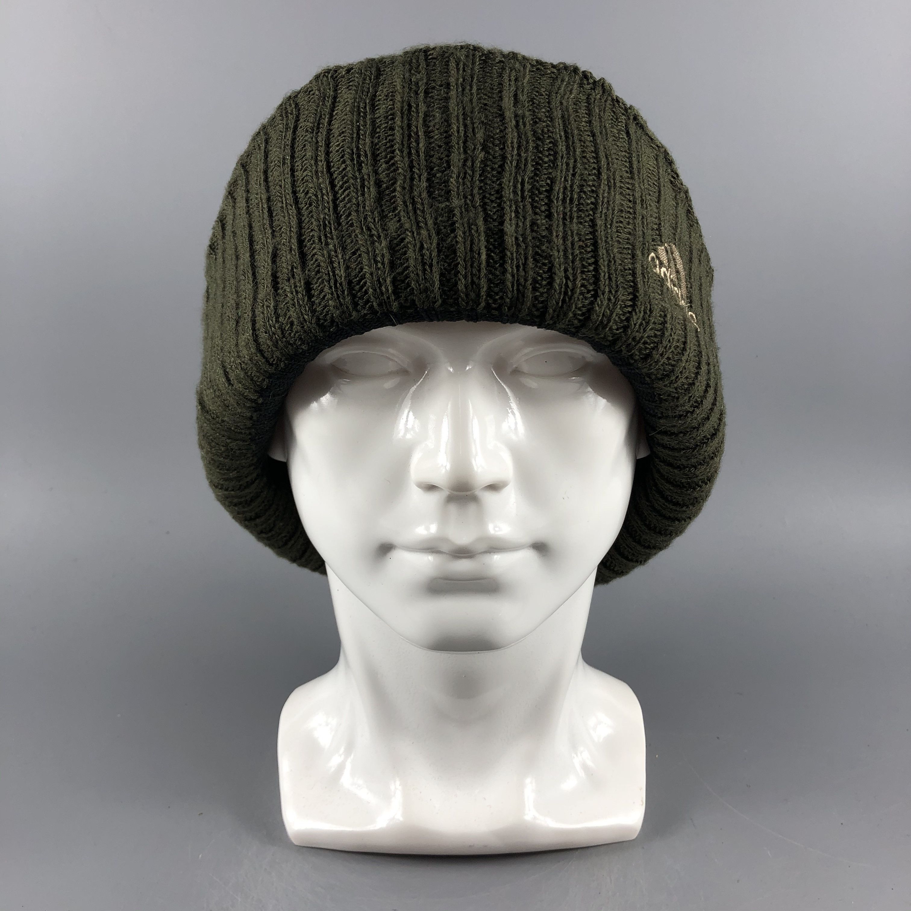 image of Adidas Hats Stripe Beanie Ribbed Knit Snow Hat Snow Cap B596, Men's