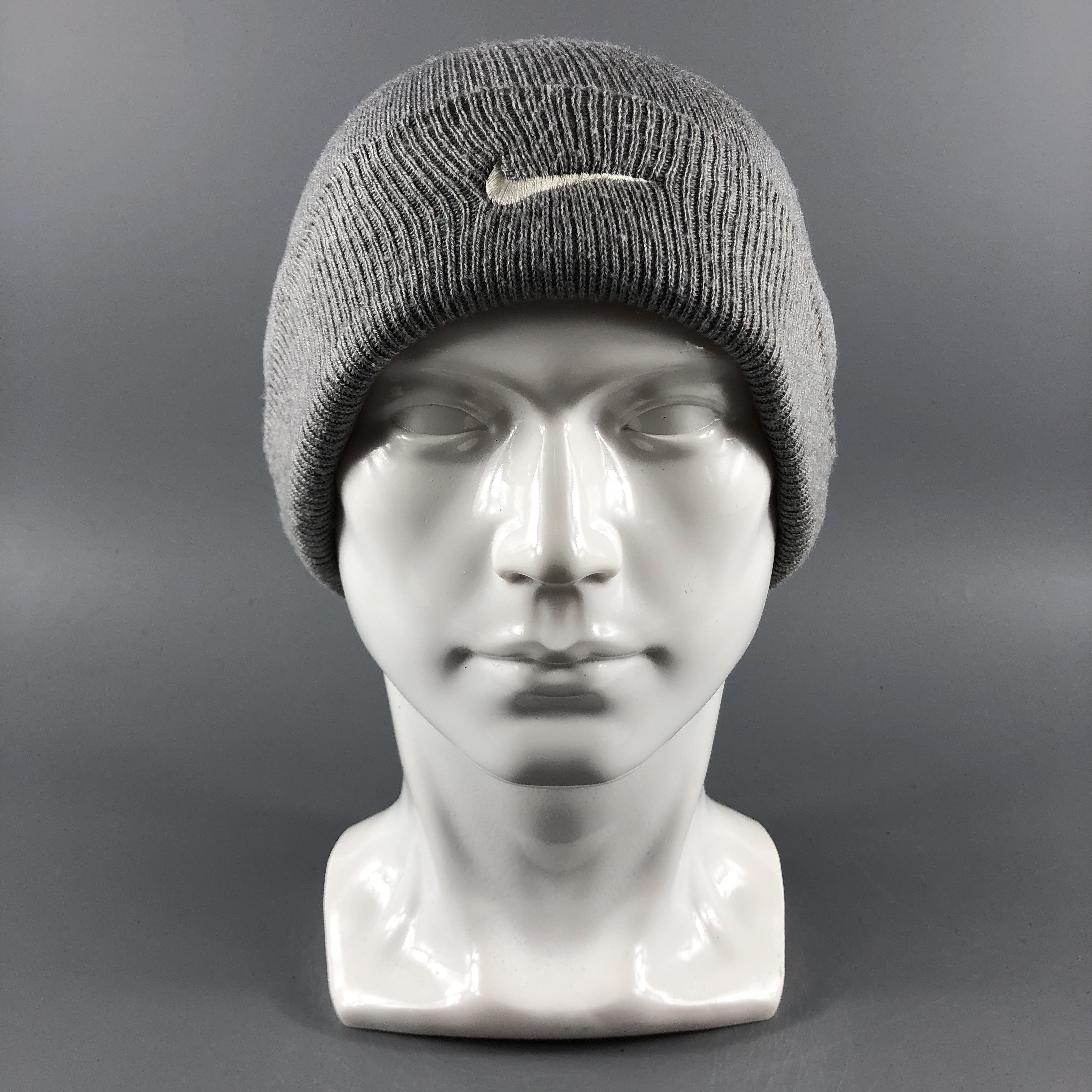 image of Nike Swoosh Hats Ribbed Knit Beanie Snow Cap B613, Men's