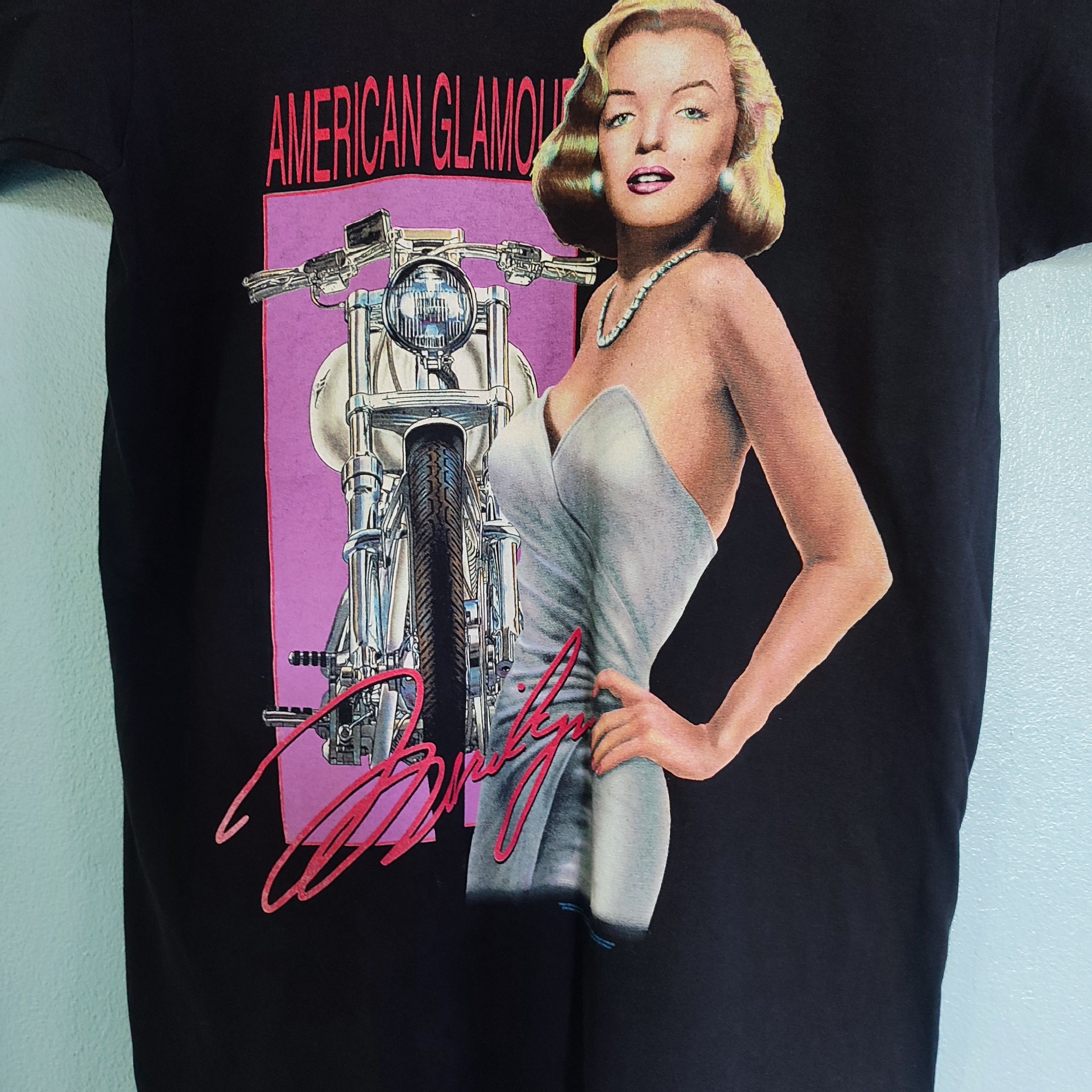 Band Tees × Vintage MARILYN MONROE American Glamour Motorcycle Vintage Tshirt Size US L / EU 52-54 / 3 - 2 Thumbnail