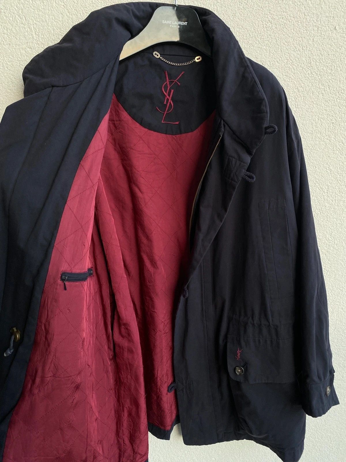 Yves Saint Laurent Warm 90s YSL Jacket Vintage Parka Zip Up Coat Classic Size US L / EU 52-54 / 3 - 16 Thumbnail
