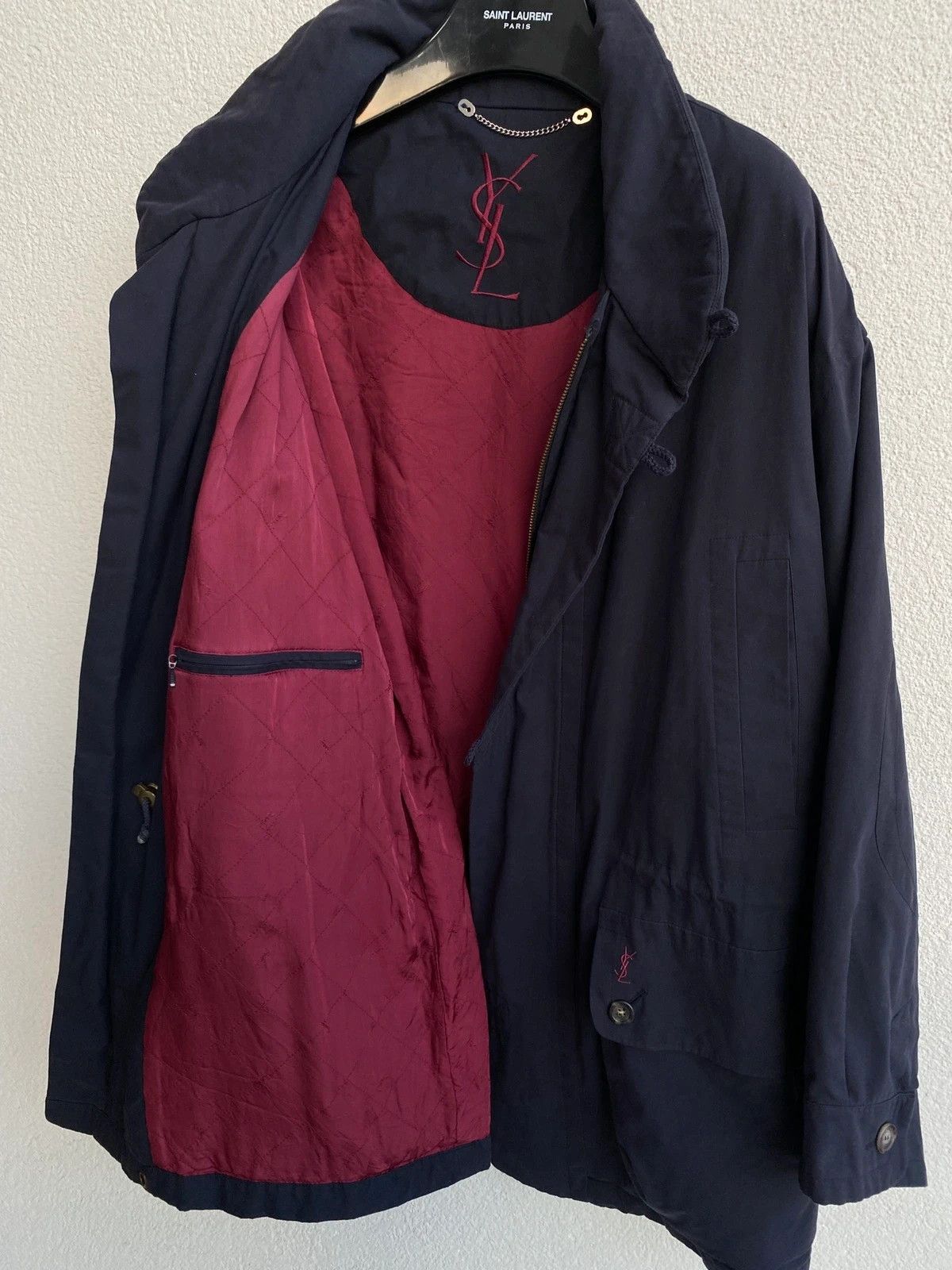 Yves Saint Laurent Warm 90s YSL Jacket Vintage Parka Zip Up Coat Classic Size US L / EU 52-54 / 3 - 10 Thumbnail