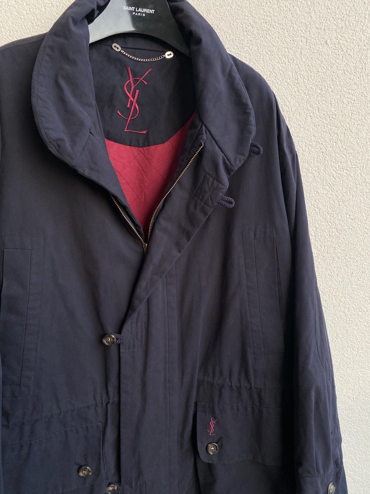 Yves Saint Laurent Warm 90s YSL Jacket Vintage Parka Zip Up Coat Classic Size US L / EU 52-54 / 3 - 2 Thumbnail