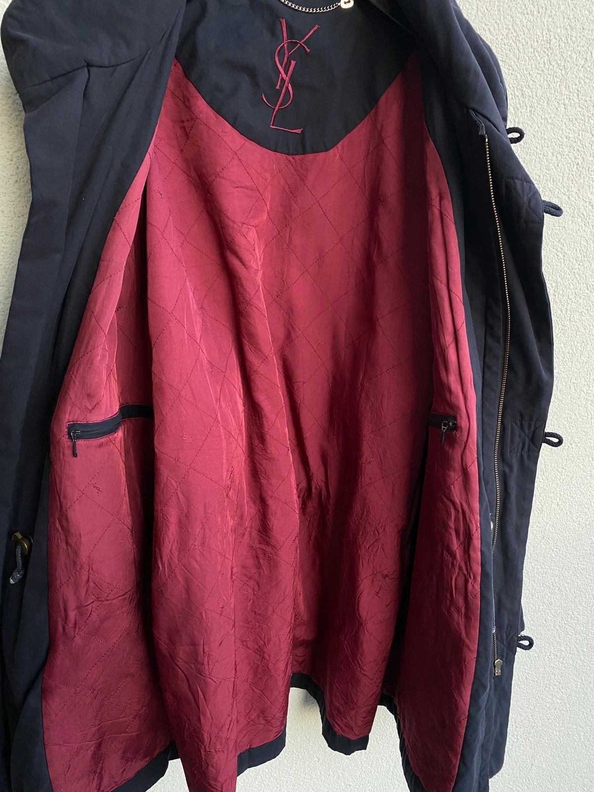 Yves Saint Laurent Warm 90s YSL Jacket Vintage Parka Zip Up Coat Classic Size US L / EU 52-54 / 3 - 24 Thumbnail
