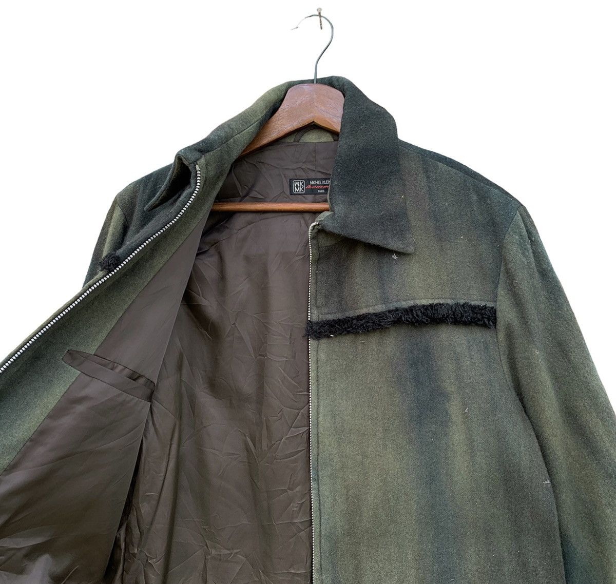 Michel Klein Michel Klein Homme Paris Acid Wash Wool Zipper Jacket Size US M / EU 48-50 / 2 - 4 Thumbnail