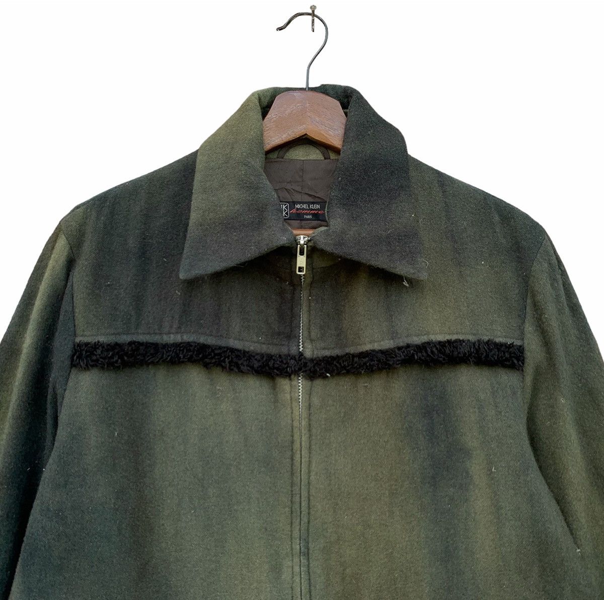 Michel Klein Michel Klein Homme Paris Acid Wash Wool Zipper Jacket Size US M / EU 48-50 / 2 - 5 Thumbnail