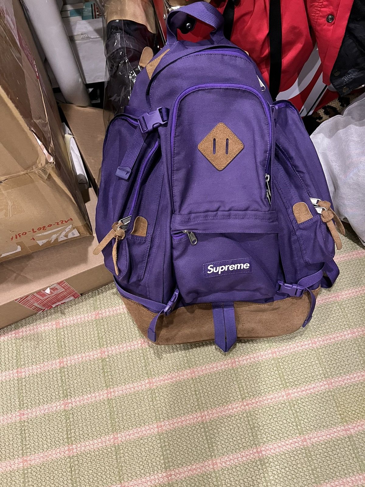 Supreme 2006 Paranoia Purple 20th Box Logo Backpack Grailed