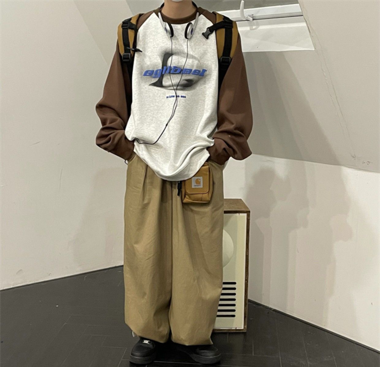 Japanese Brand ❤️Printed spliced long sleeved hoodie Size US L / EU 52-54 / 3 - 2 Thumbnail