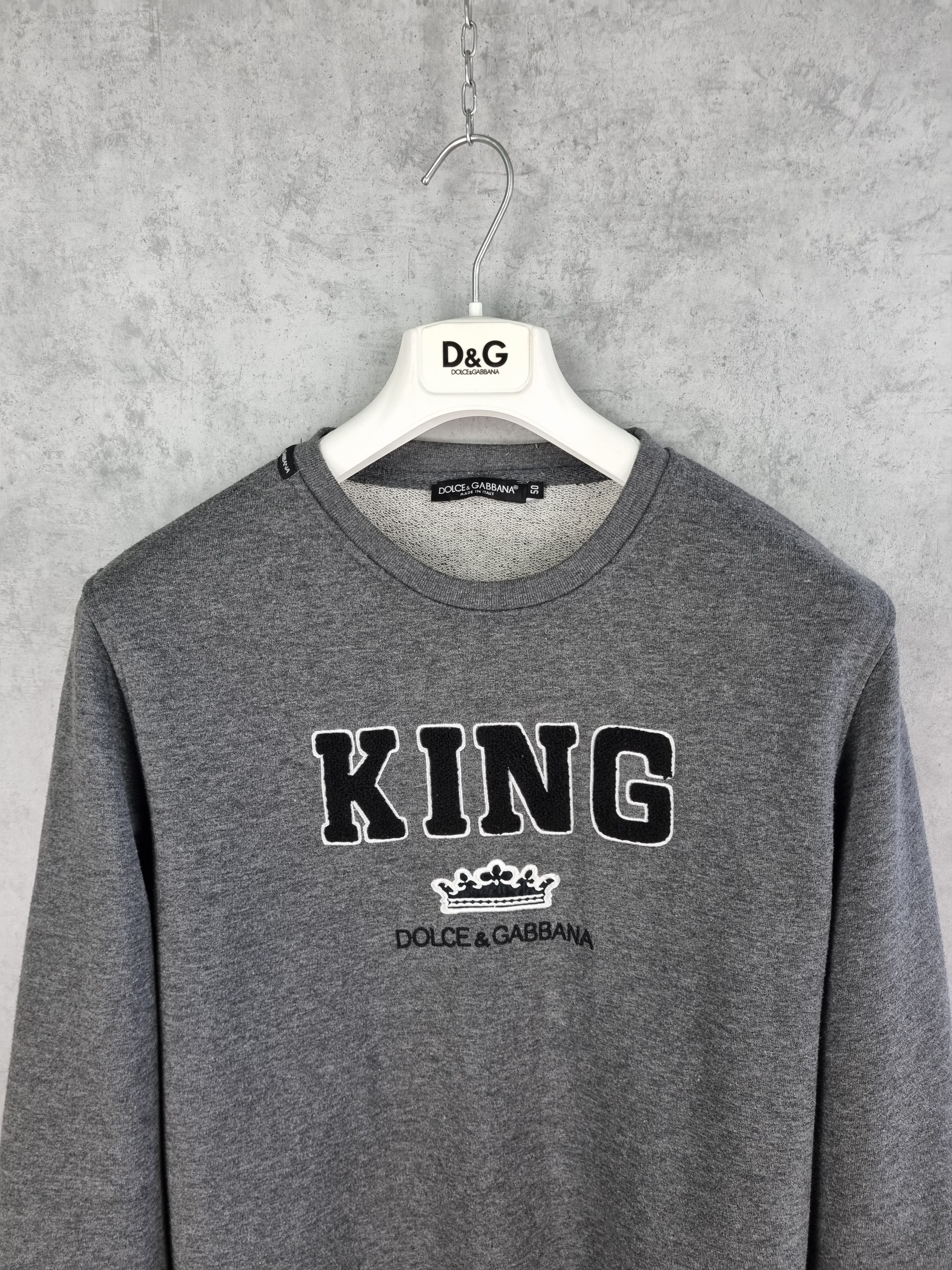 Dolce & Gabbana 👑 Dolce and Gabbana King Spellout Big Logo Sweatshirt Size US L / EU 52-54 / 3 - 2 Thumbnail