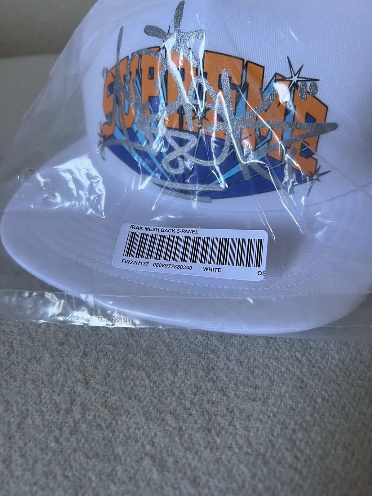 IRAK × Supreme Supreme IRAK Mesh Back 5 Panel Trucker Hat in White Size ONE SIZE - 3 Thumbnail