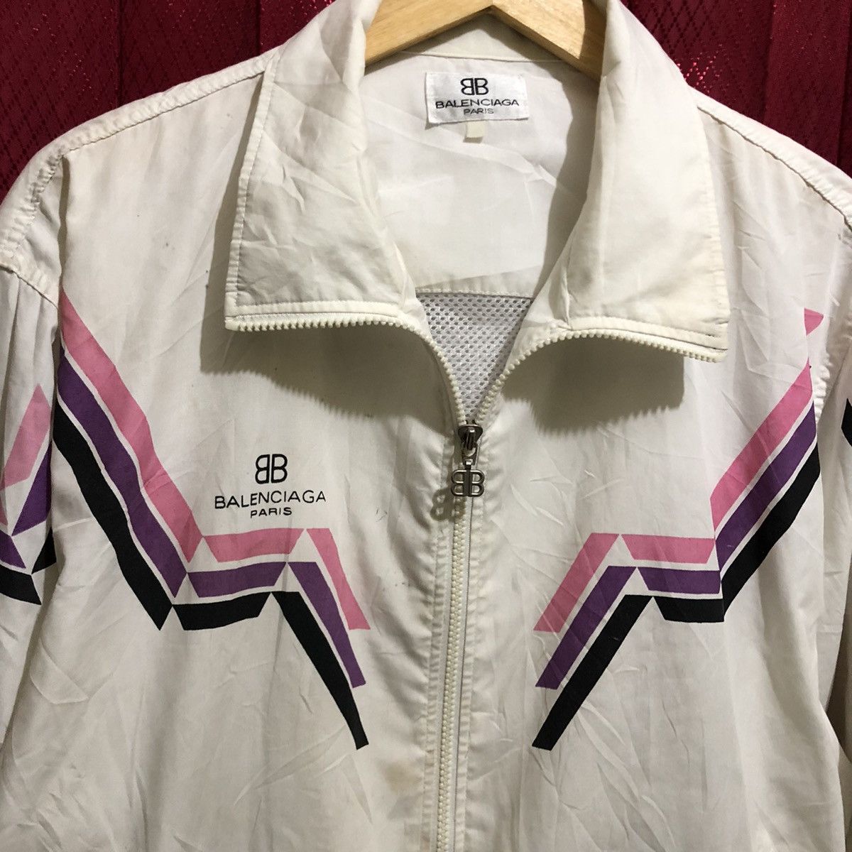 Balenciaga × Vintage Vintage 80s Balenciaga Sport Jacket Big Logo Size US M / EU 48-50 / 2 - 3 Thumbnail