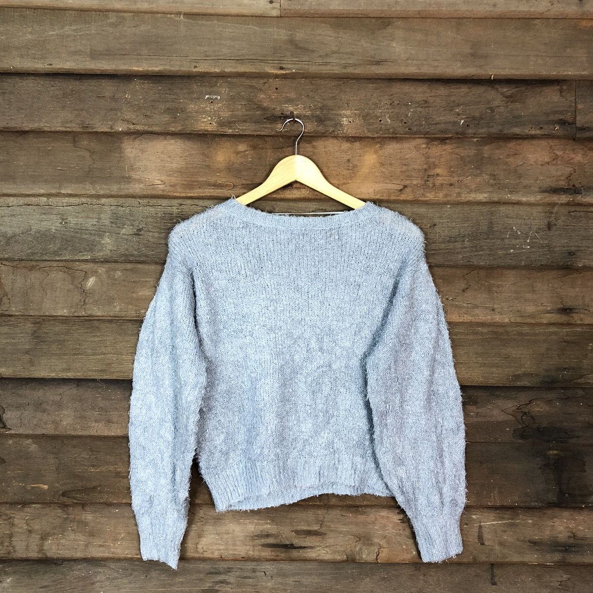 Homespun Knitwear × Japanese Brand Gu Japan Blue Mohair Shag Shaggy Knitwear #0523 Size M / US 6-8 / IT 42-44 - 11 Thumbnail