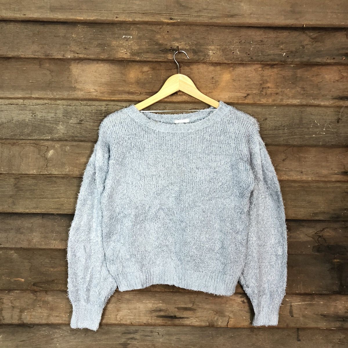 Homespun Knitwear × Japanese Brand Gu Japan Blue Mohair Shag Shaggy Knitwear #0523 Size M / US 6-8 / IT 42-44 - 3 Thumbnail