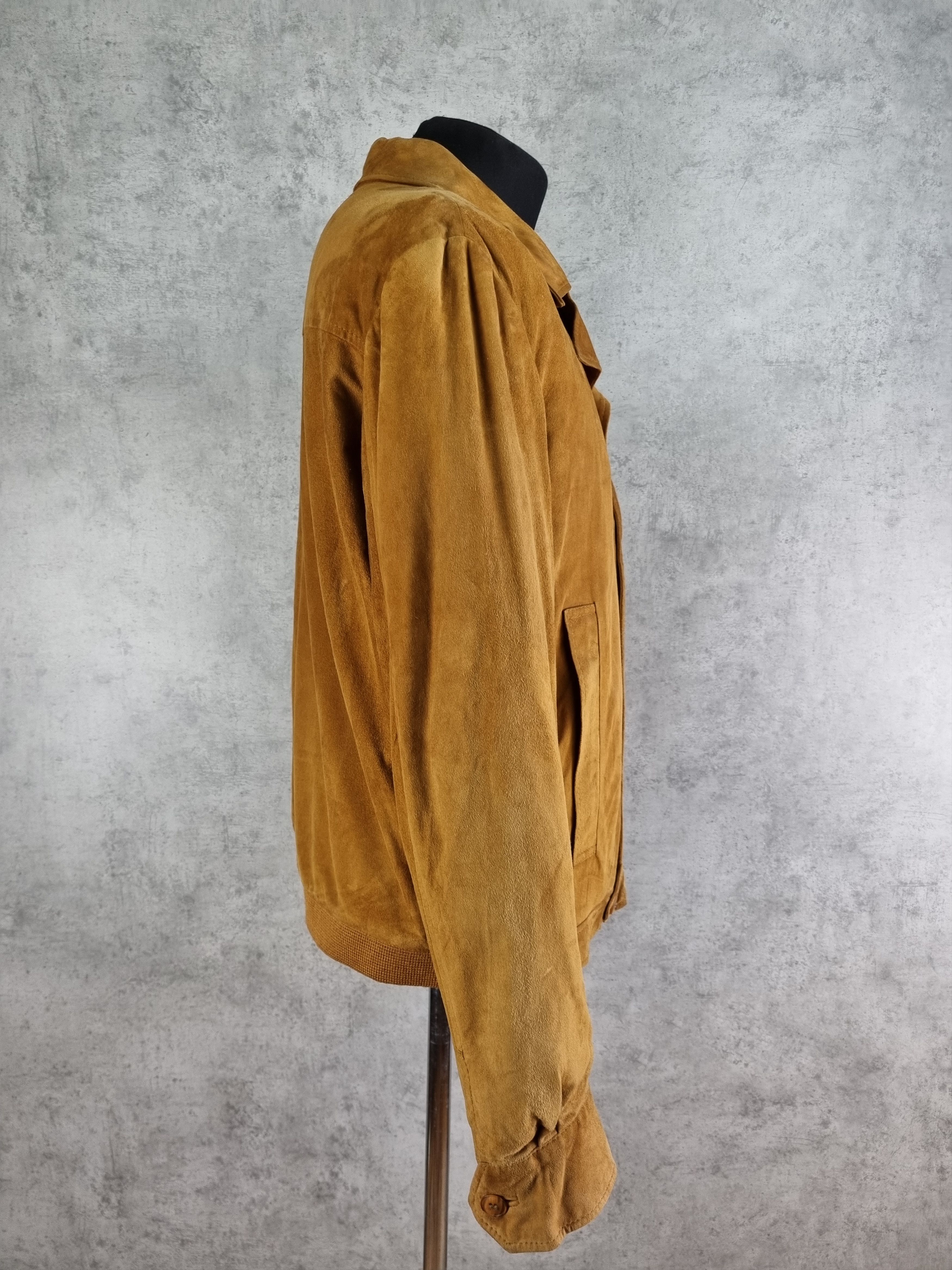 Japanese Brand 80s Suede Leather Jacket TOM FORD Style Size US L / EU 52-54 / 3 - 8 Thumbnail