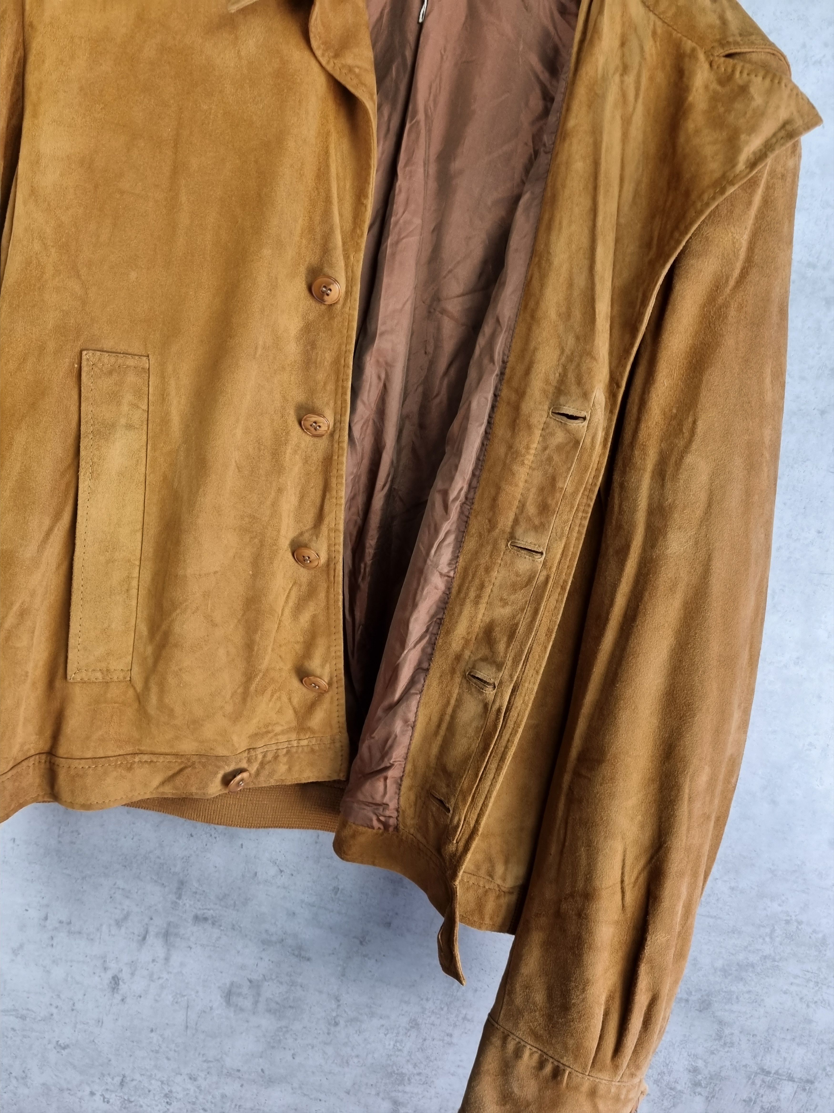 Japanese Brand 80s Suede Leather Jacket TOM FORD Style Size US L / EU 52-54 / 3 - 18 Thumbnail