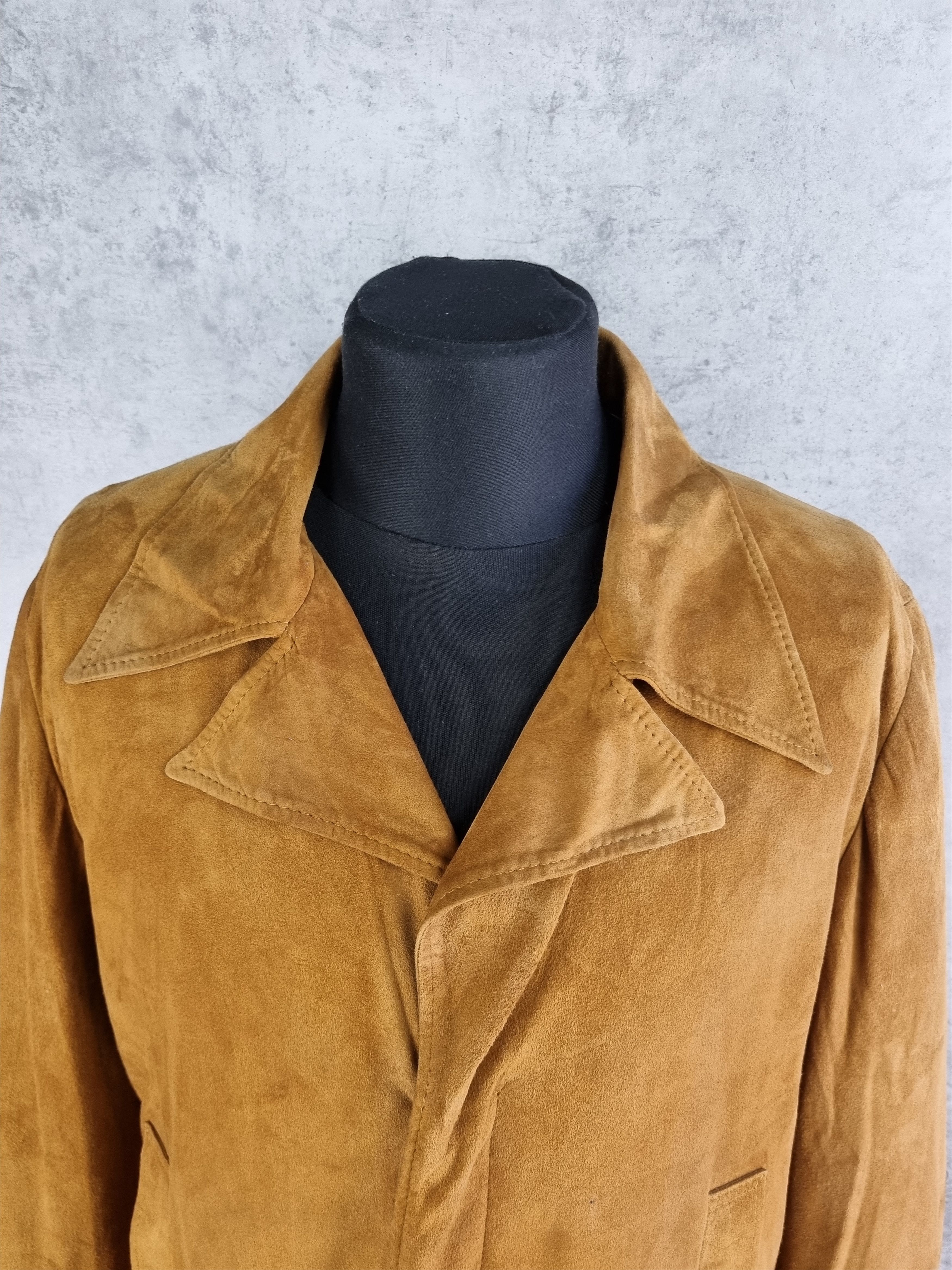 Japanese Brand 80s Suede Leather Jacket TOM FORD Style Size US L / EU 52-54 / 3 - 5 Thumbnail