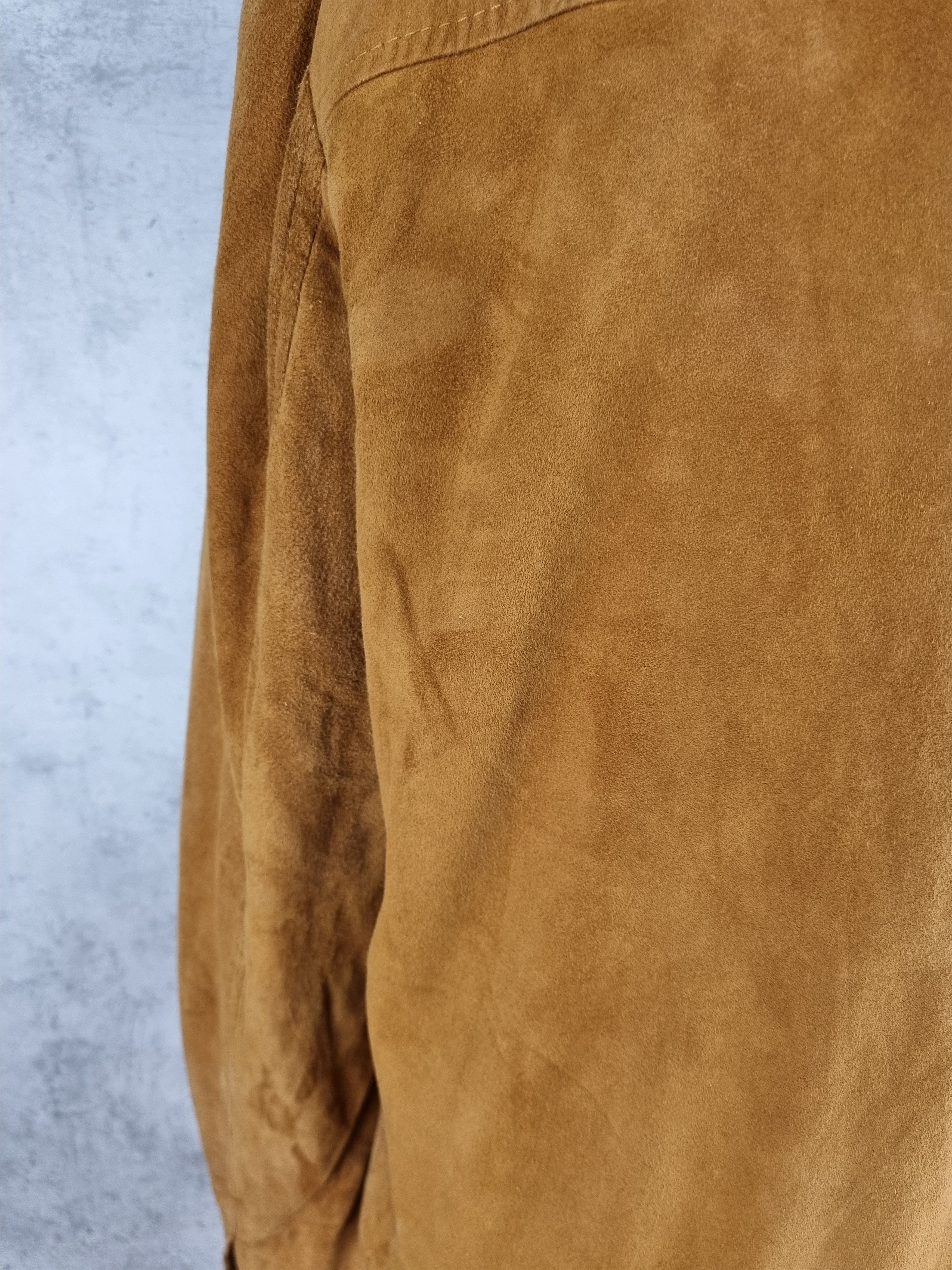 Japanese Brand 80s Suede Leather Jacket TOM FORD Style Size US L / EU 52-54 / 3 - 20 Thumbnail