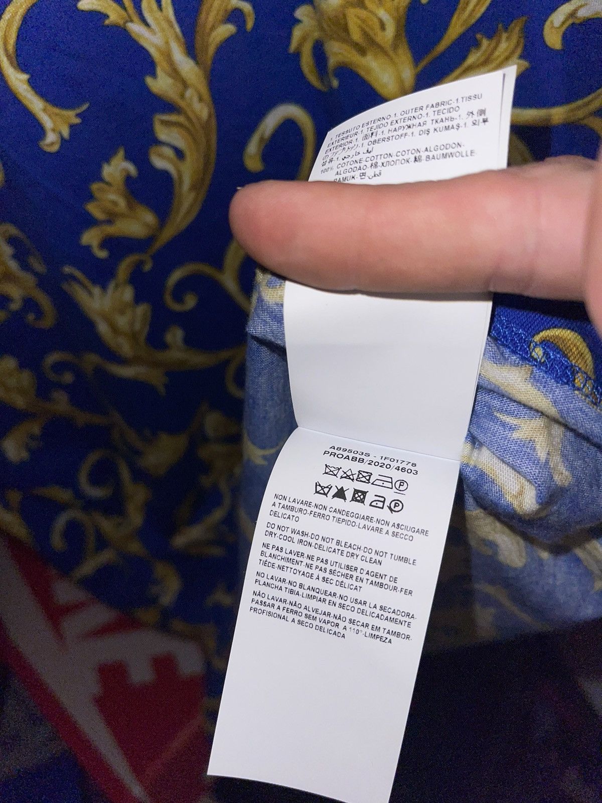 Versace Versace Blue Barocco Size US M / EU 48-50 / 2 - 6 Thumbnail