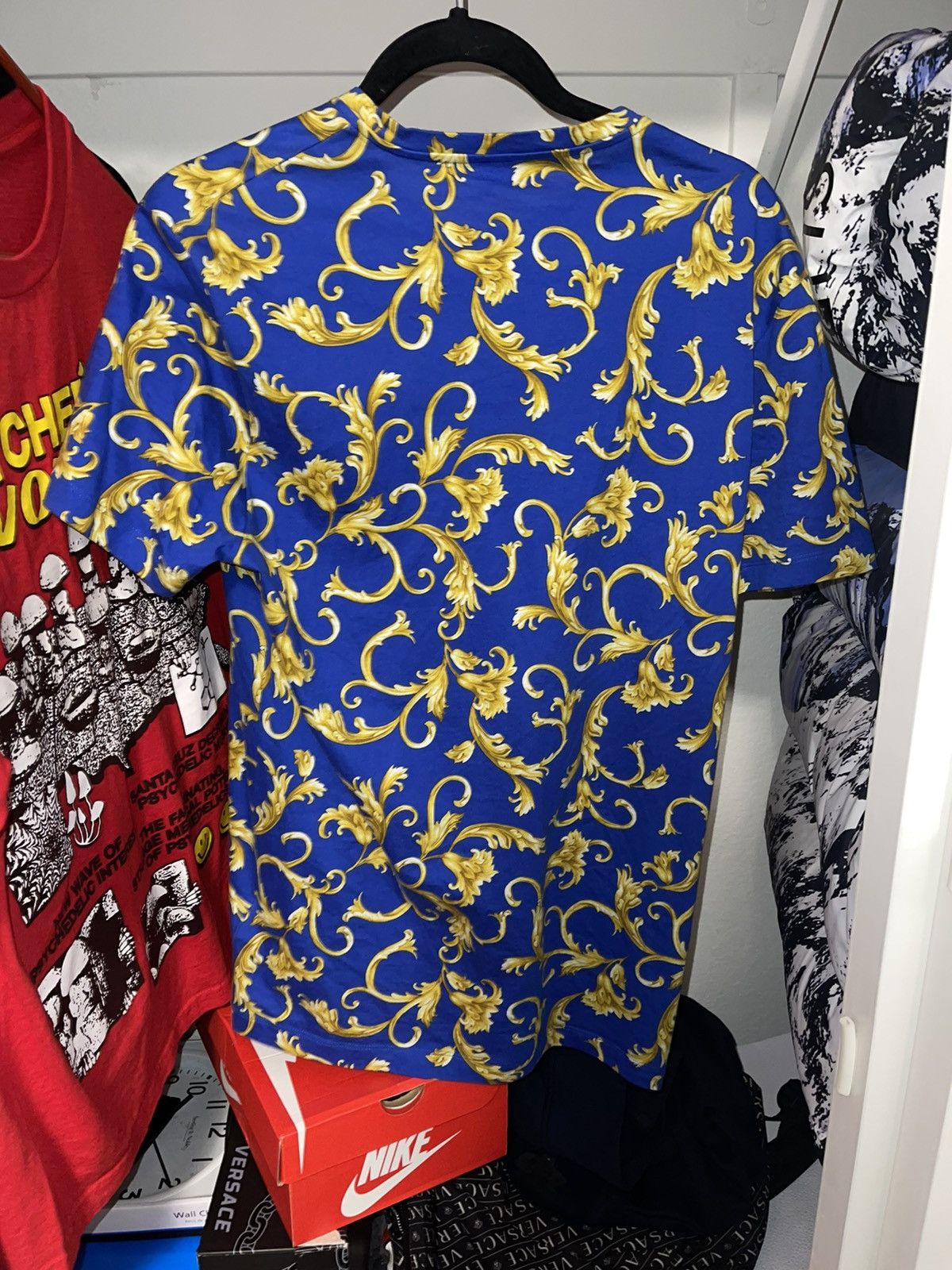 Versace Versace Blue Barocco Size US M / EU 48-50 / 2 - 2 Thumbnail
