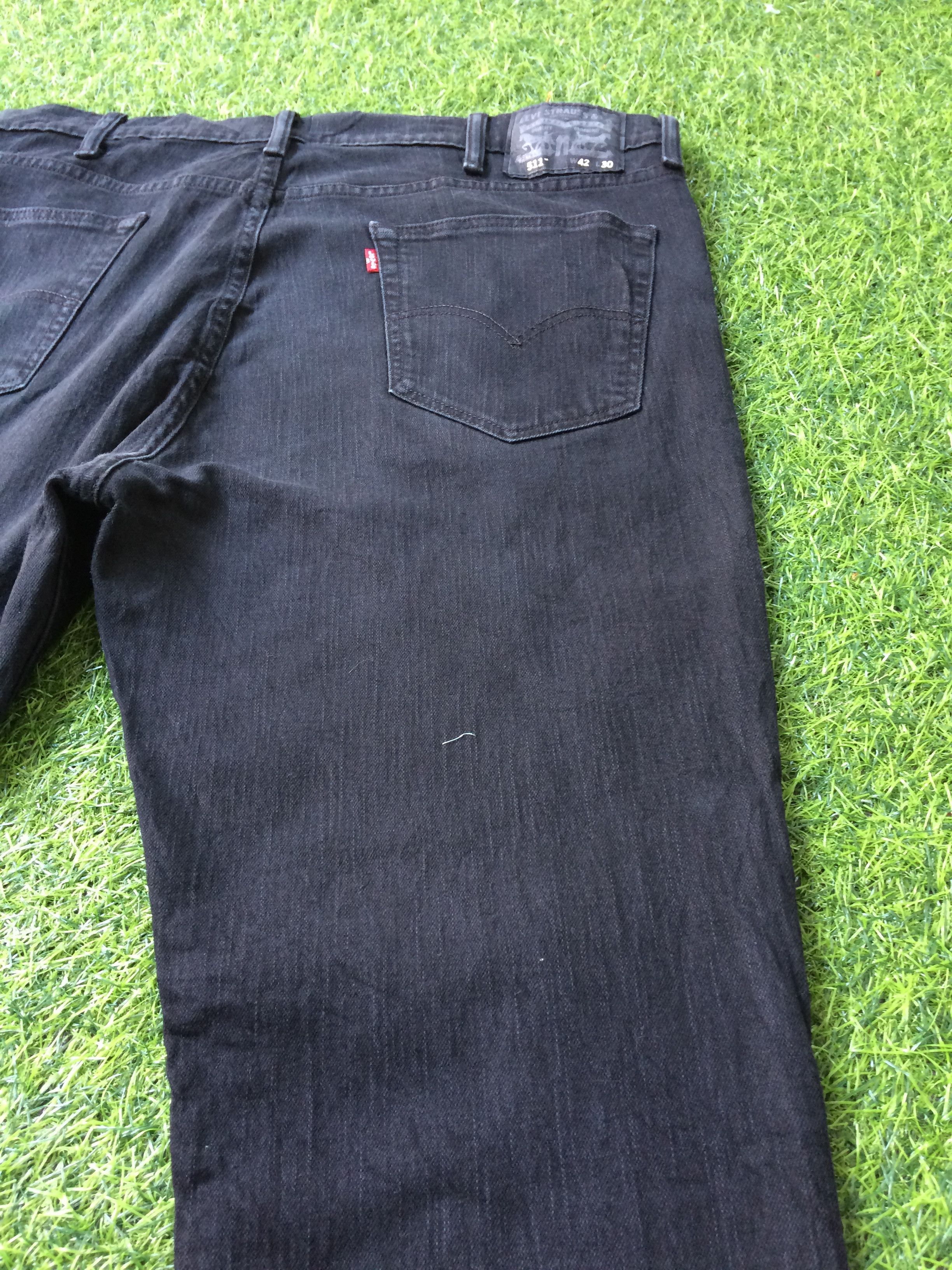 Jean × Unsound Rags Distressed Black Levis 511 Stretch Jeans B-478 Size US 42 / EU 58 - 5 Thumbnail