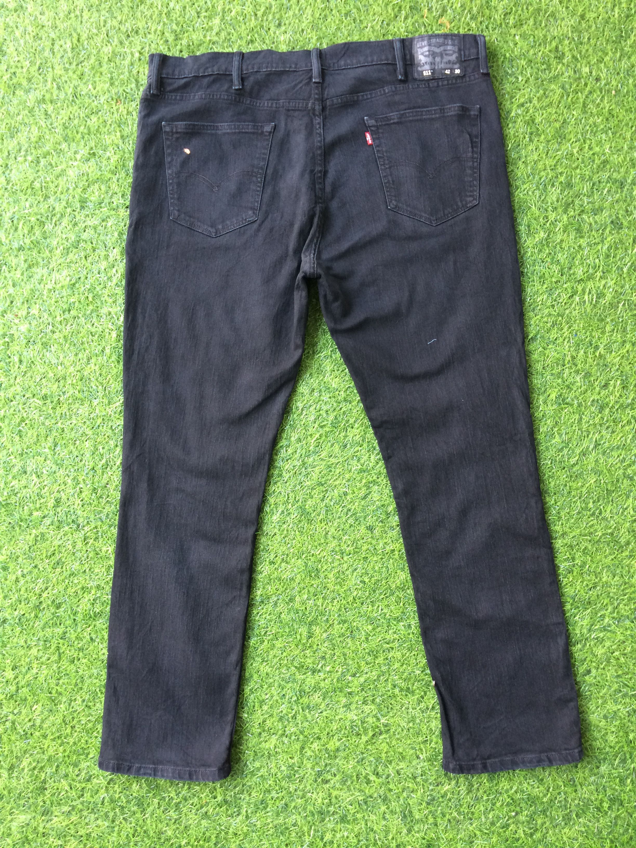 Jean × Unsound Rags Distressed Black Levis 511 Stretch Jeans B-478 Size US 42 / EU 58 - 2 Thumbnail