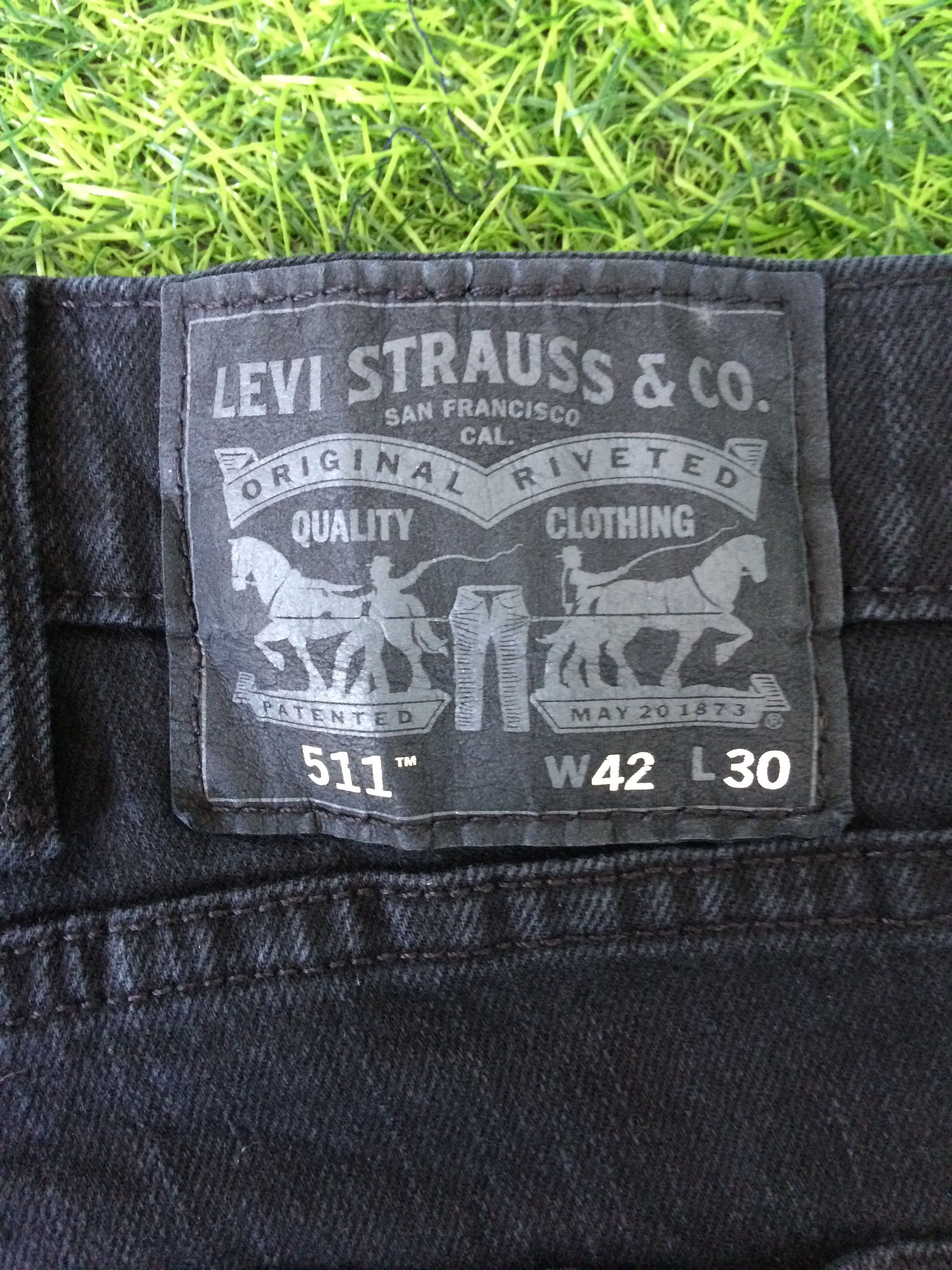 Jean × Unsound Rags Distressed Black Levis 511 Stretch Jeans B-478 Size US 42 / EU 58 - 9 Thumbnail