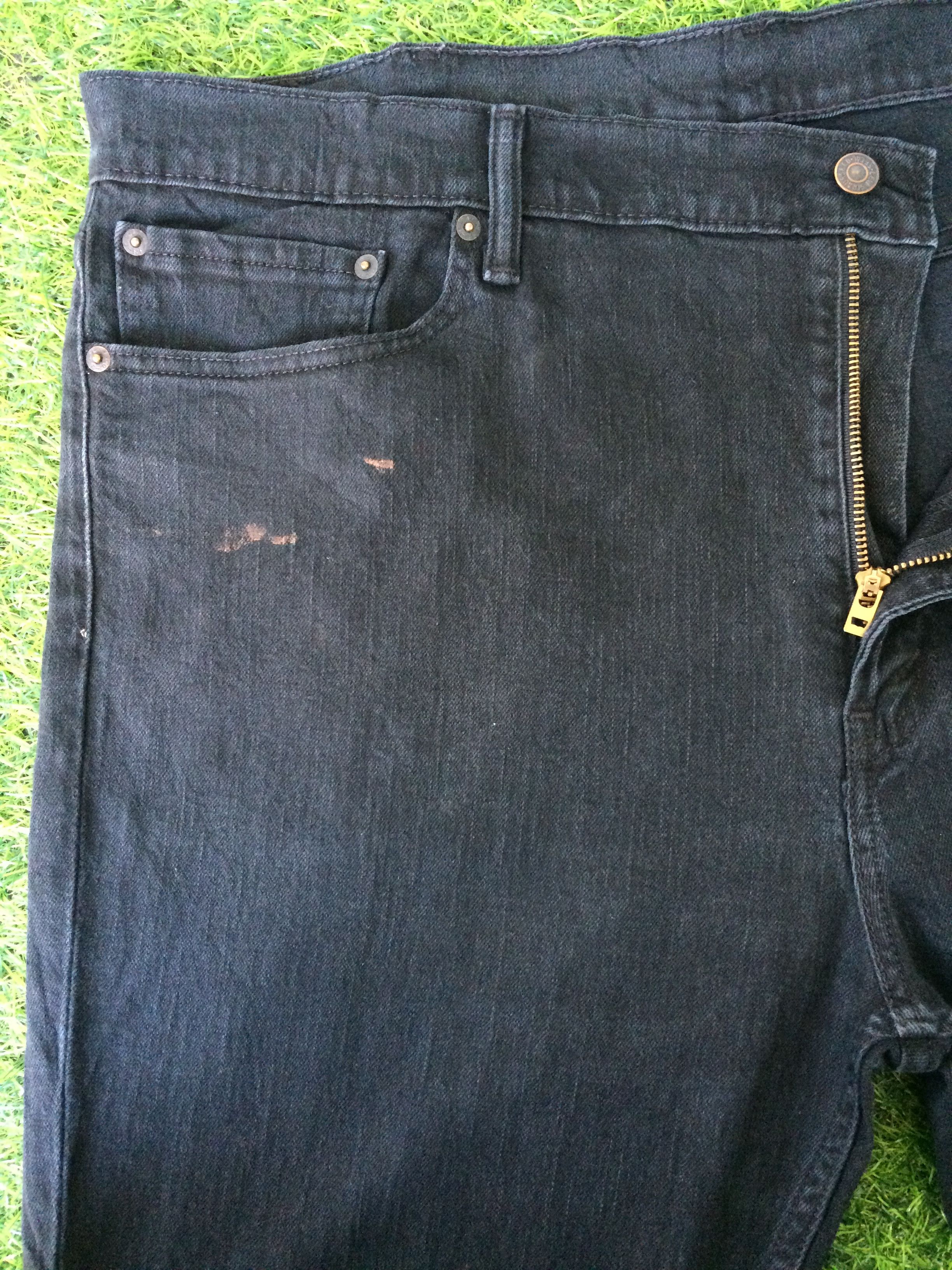 Jean × Unsound Rags Distressed Black Levis 511 Stretch Jeans B-478 Size US 42 / EU 58 - 3 Thumbnail