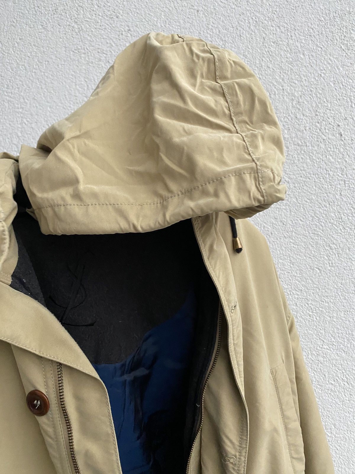Yves Saint Laurent Warm YSL Jacket Parka Beige Size US L / EU 52-54 / 3 - 3 Thumbnail
