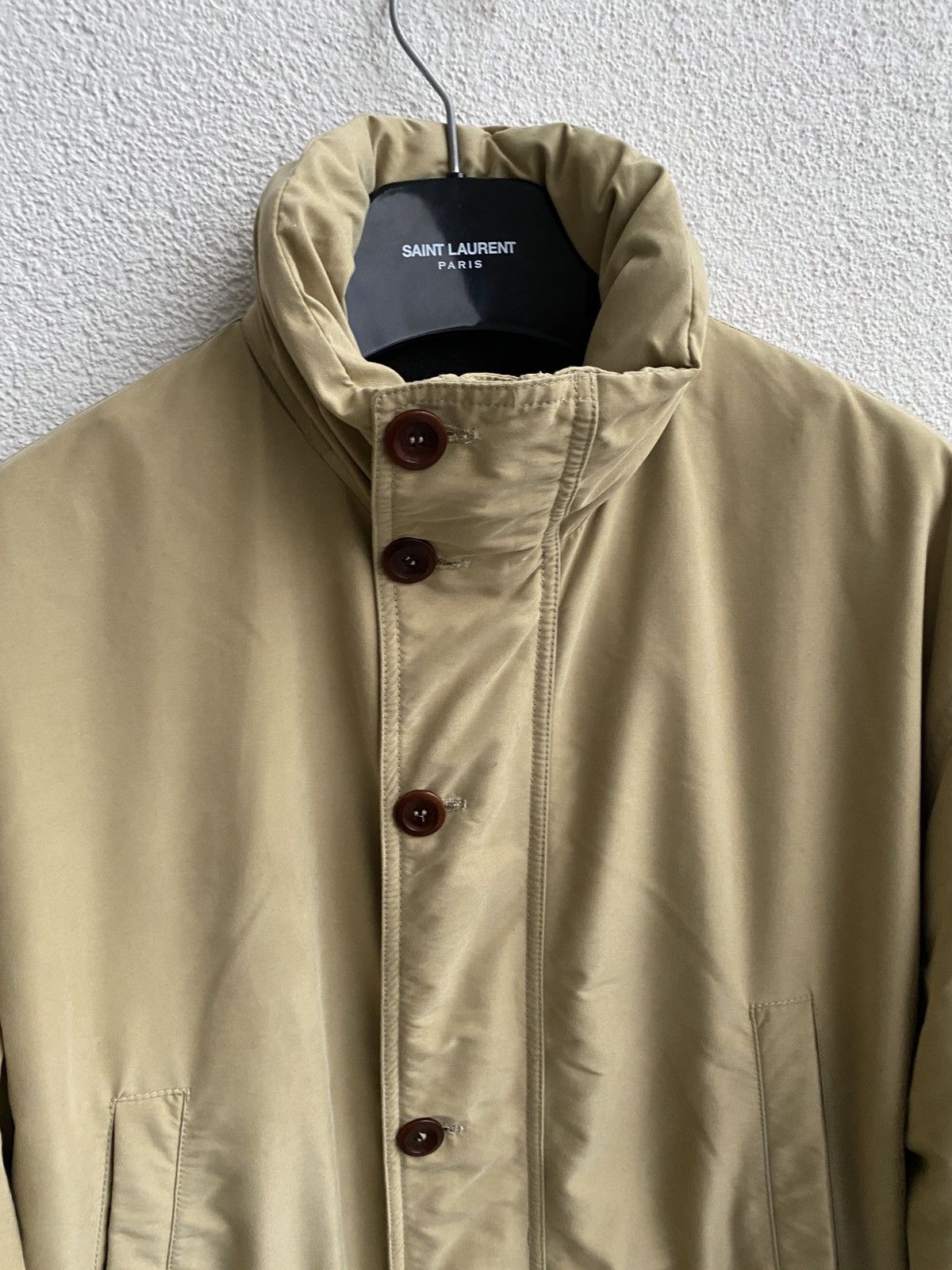 Yves Saint Laurent Warm YSL Jacket Parka Beige Size US L / EU 52-54 / 3 - 21 Thumbnail
