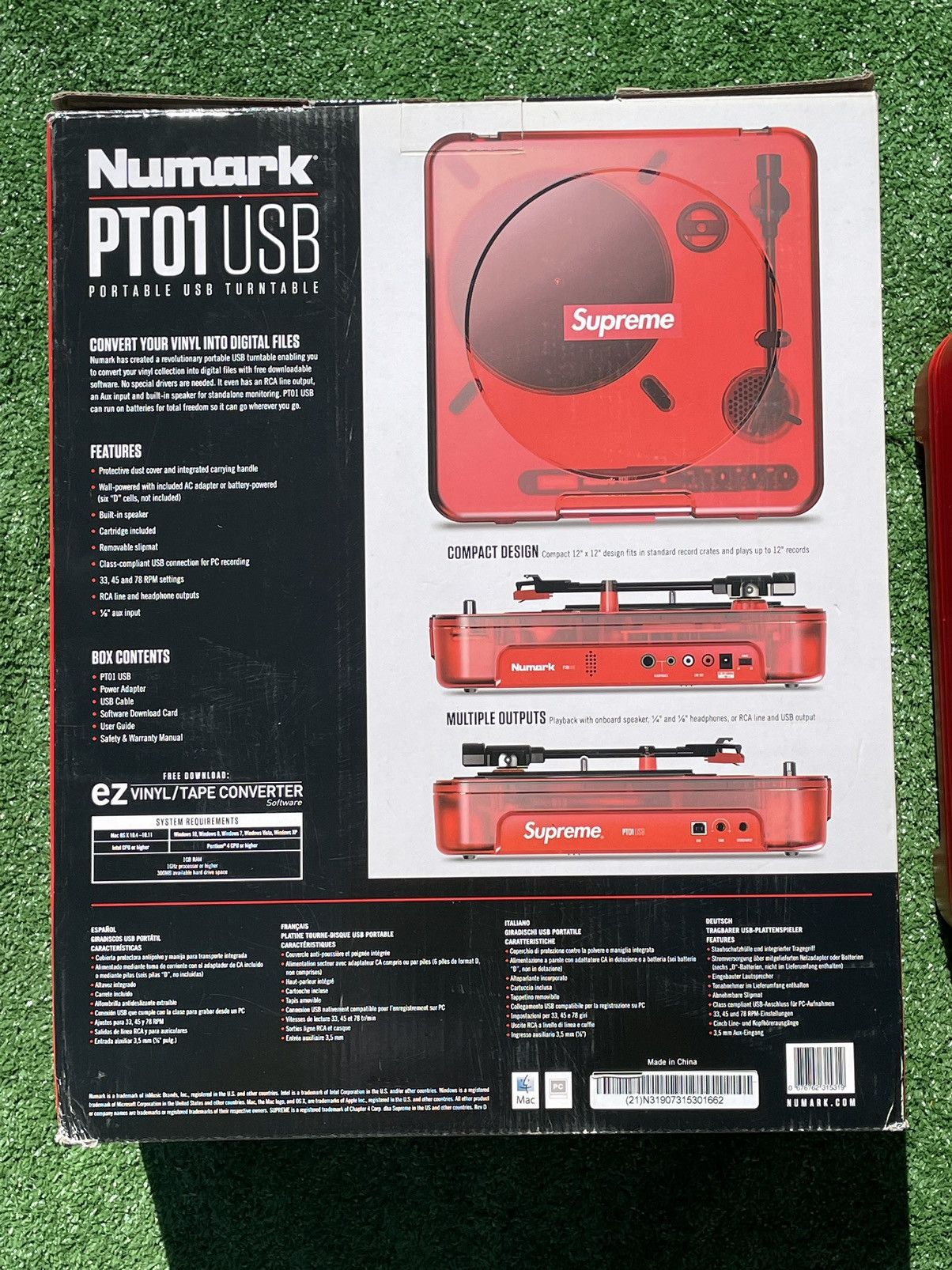 Supreme Supreme Numark PT01 Portable Turntable Size ONE SIZE - 12 Thumbnail