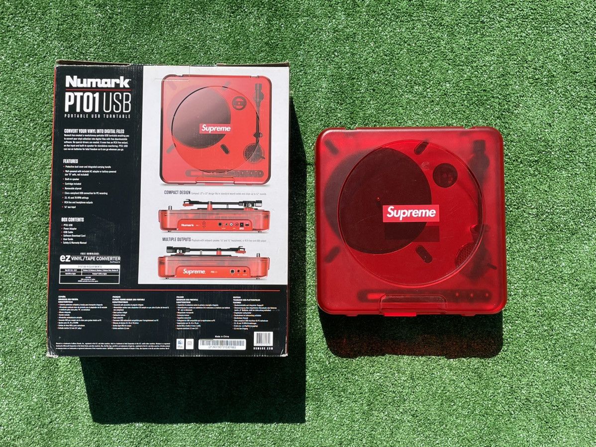 Supreme Supreme Numark PT01 Portable Turntable Size ONE SIZE - 11 Thumbnail