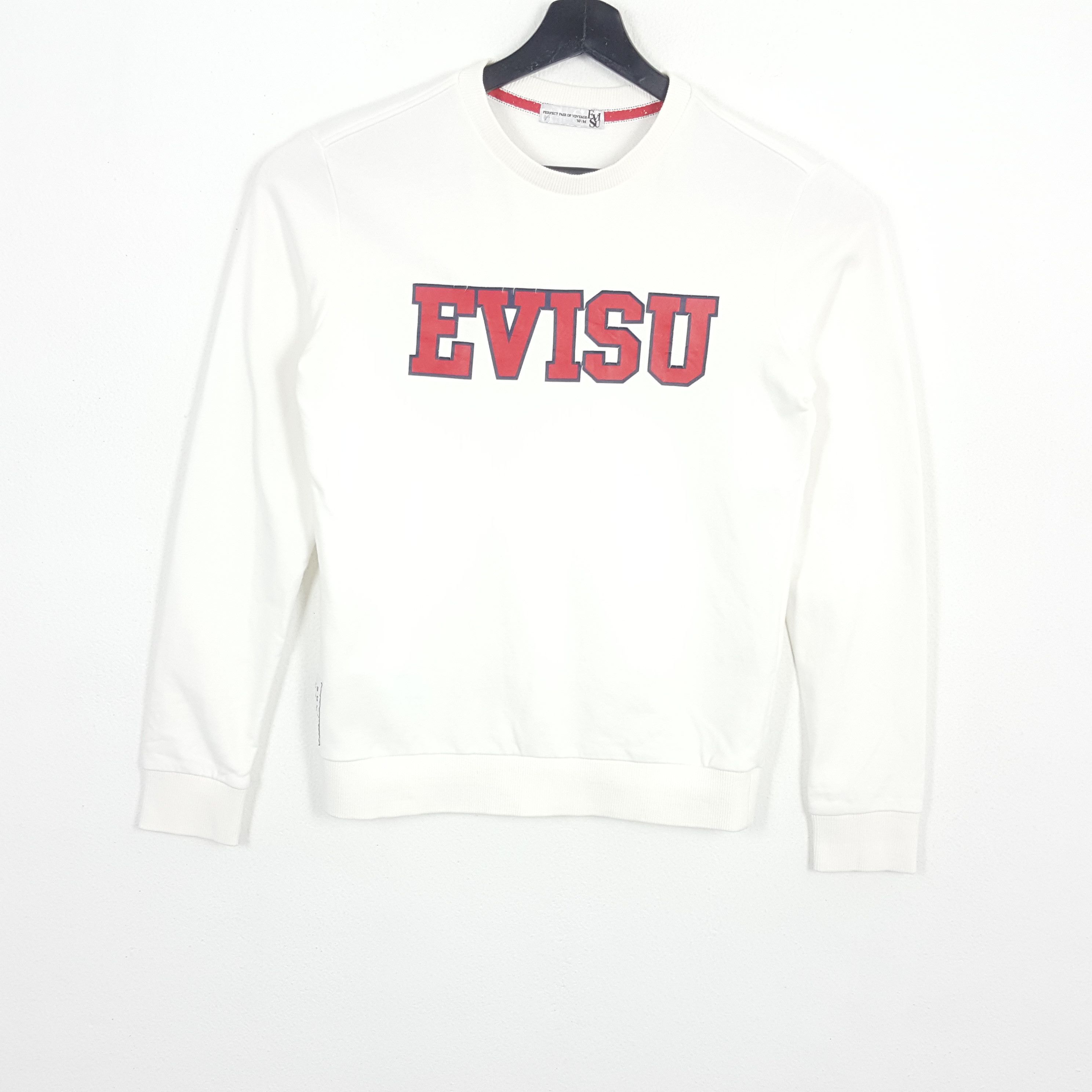 image of Vintage Evisu Streetwear Style Sweatshirt in White, Men's (Size Small)