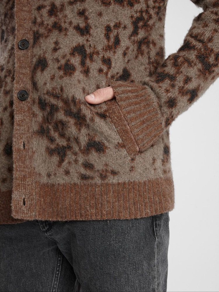 John Varvatos Jacquard leopard cardigan. Large Size US L / EU 52-54 / 3 - 3 Thumbnail