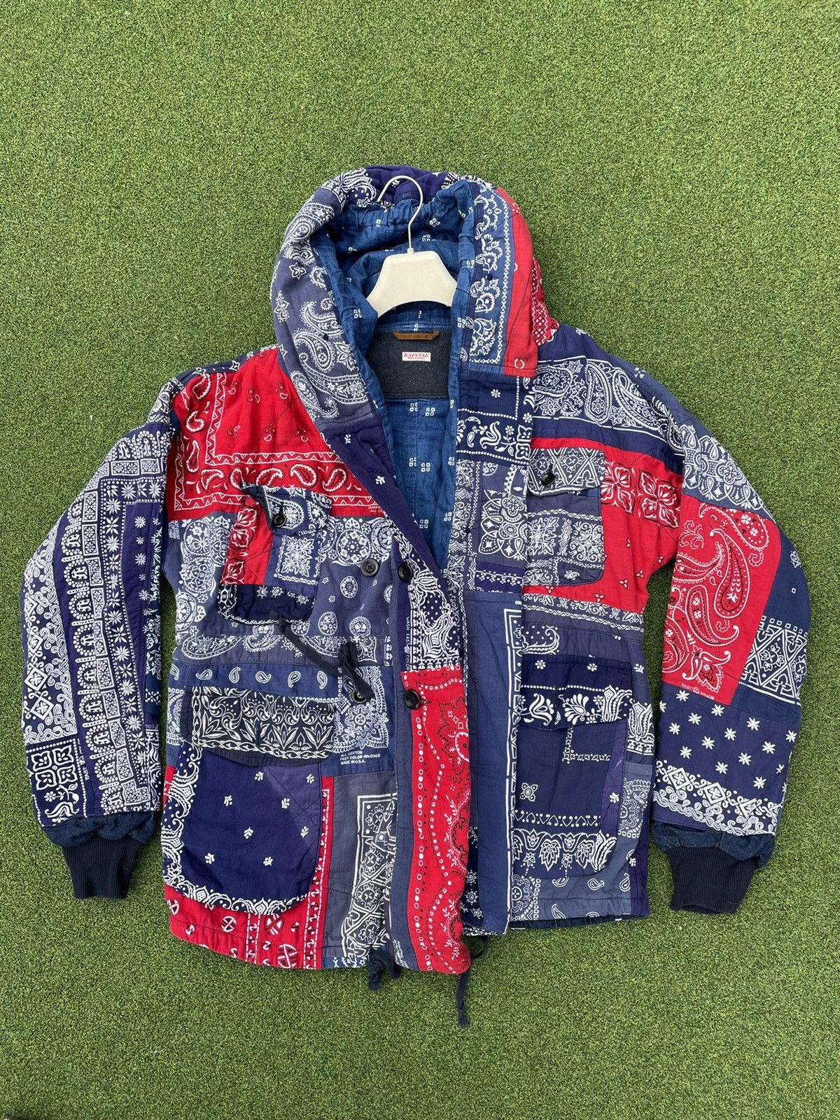 Kapital Bandana Patchwork Ring Coat, Sz 3 Size US M / EU 48-50 / 2 - 1 Thumbnail