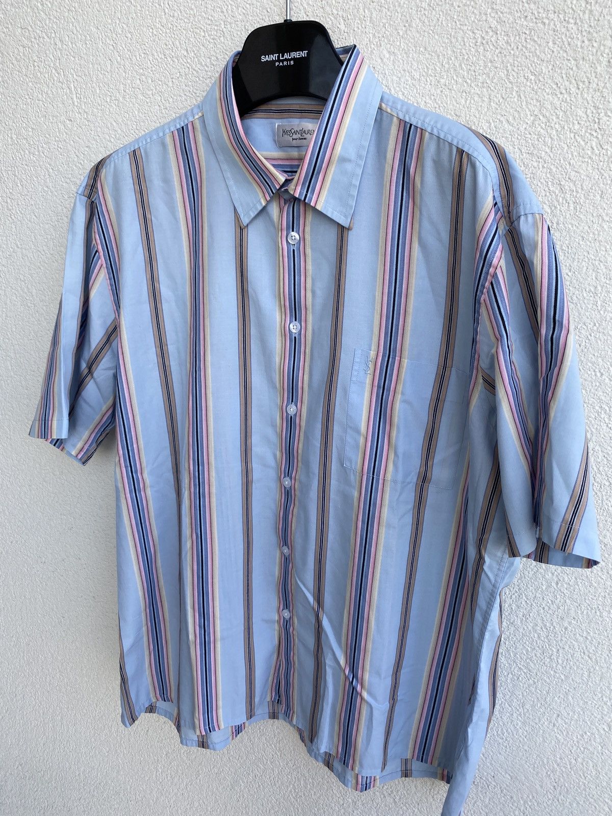 Yves Saint Laurent Blue YSL Shirt Summer Size US XL / EU 56 / 4 - 2 Thumbnail