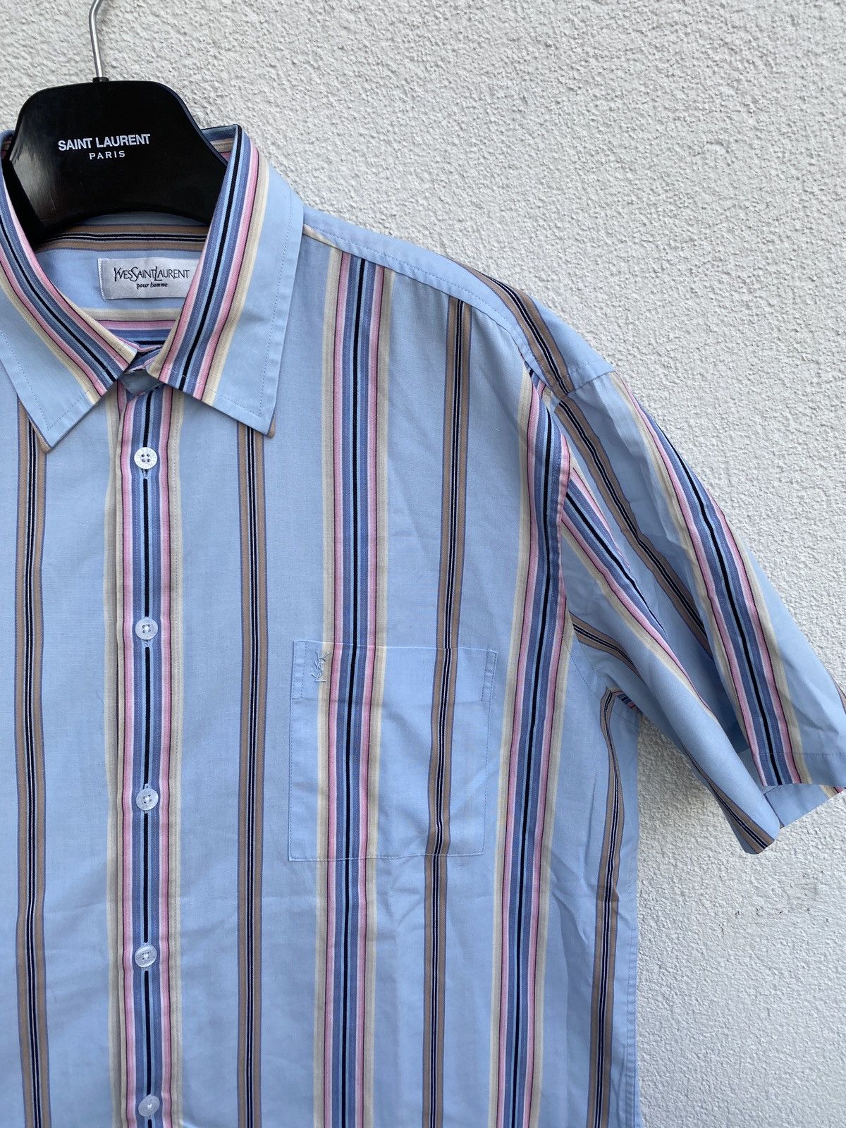 Yves Saint Laurent Blue YSL Shirt Summer Size US XL / EU 56 / 4 - 4 Thumbnail