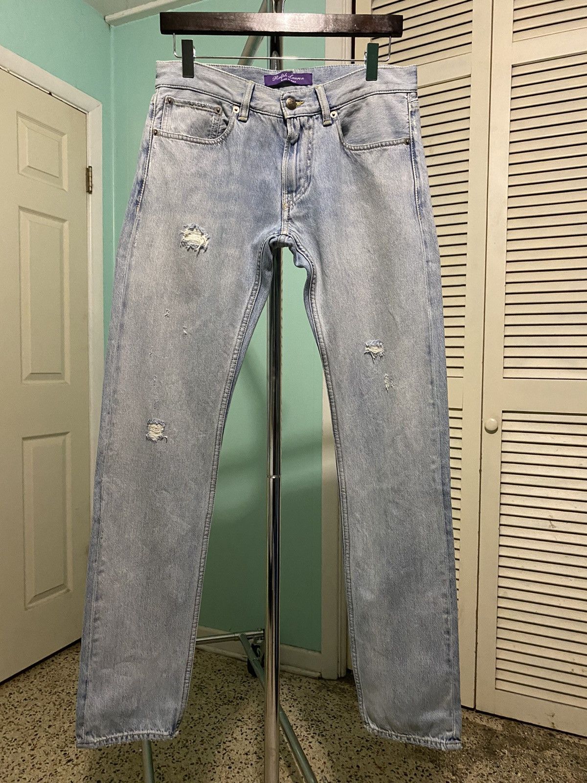 Ralph Lauren Purple Label Slim Fit Distressed Jean Size US 30 / EU 46 - 1 Thumbnail